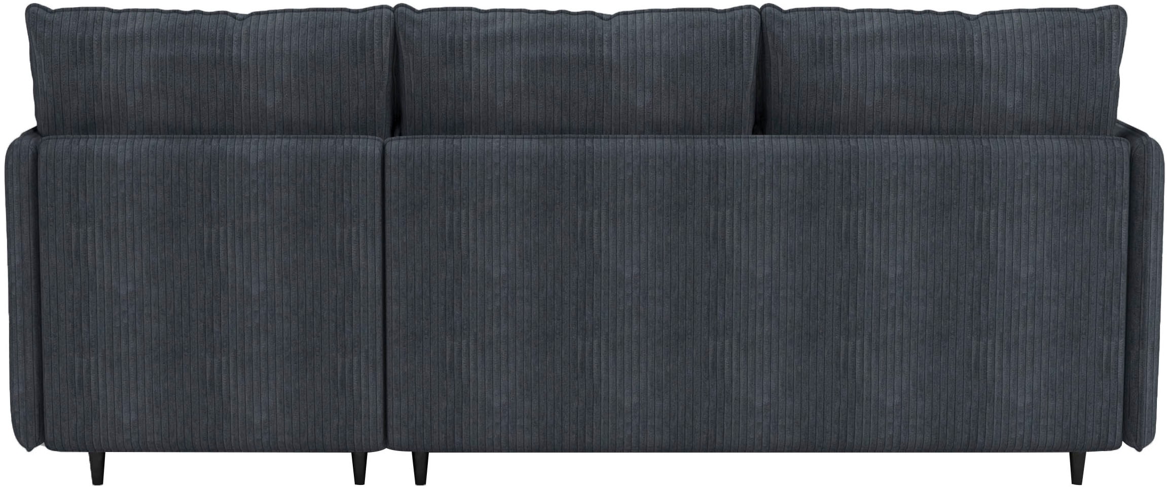 Dorel Home Ecksofa »LINDHUS, L-Form, verschiedene Stellvarianten, Schlaf-Liege«, Modulsofa, Recamiere, grosser Bettkasten, Cord, Chenille