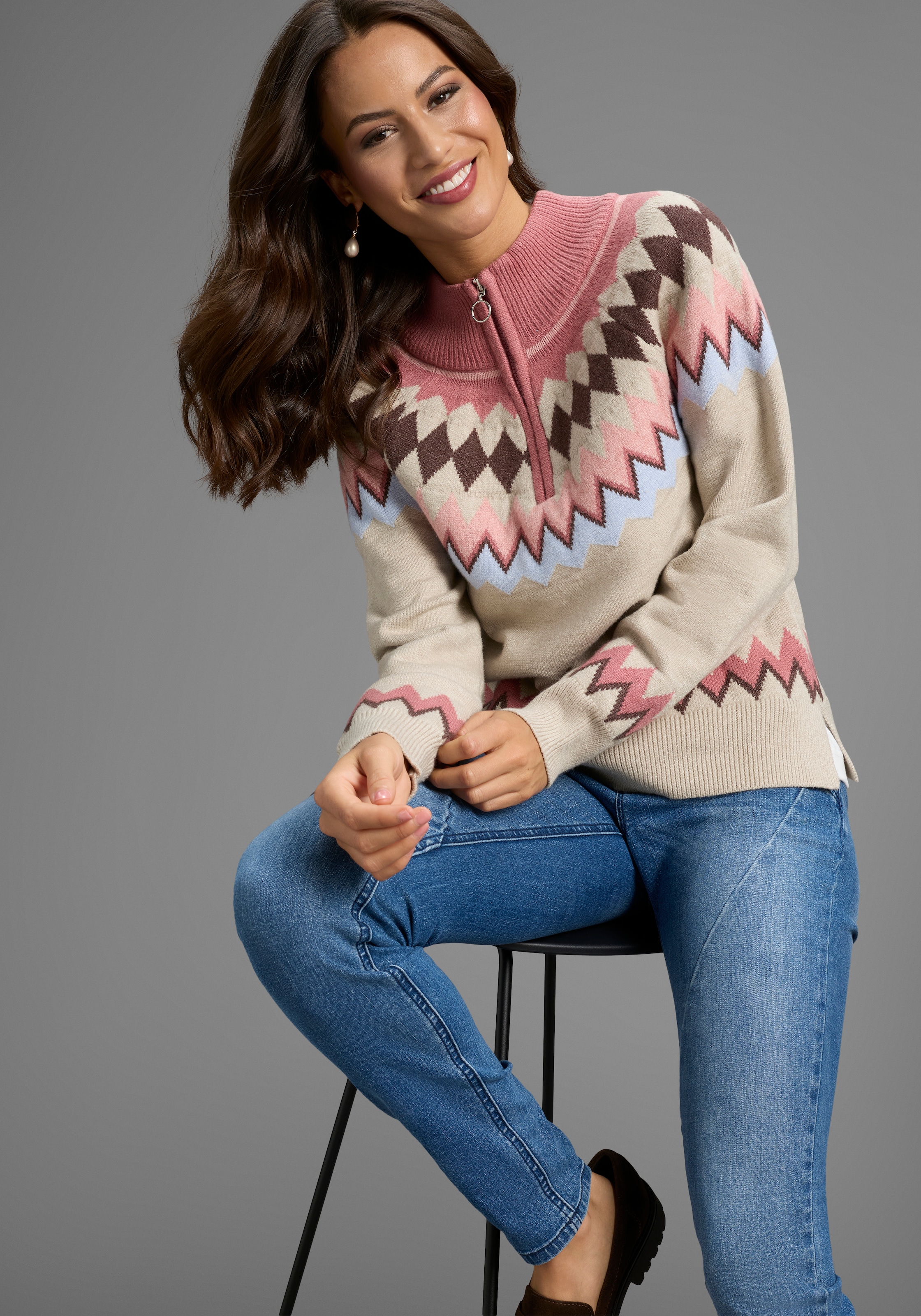 Image of Laura Scott Troyer Winterstrick mit kuscheligem Norwegermuster - NEUE KOLLEKTION