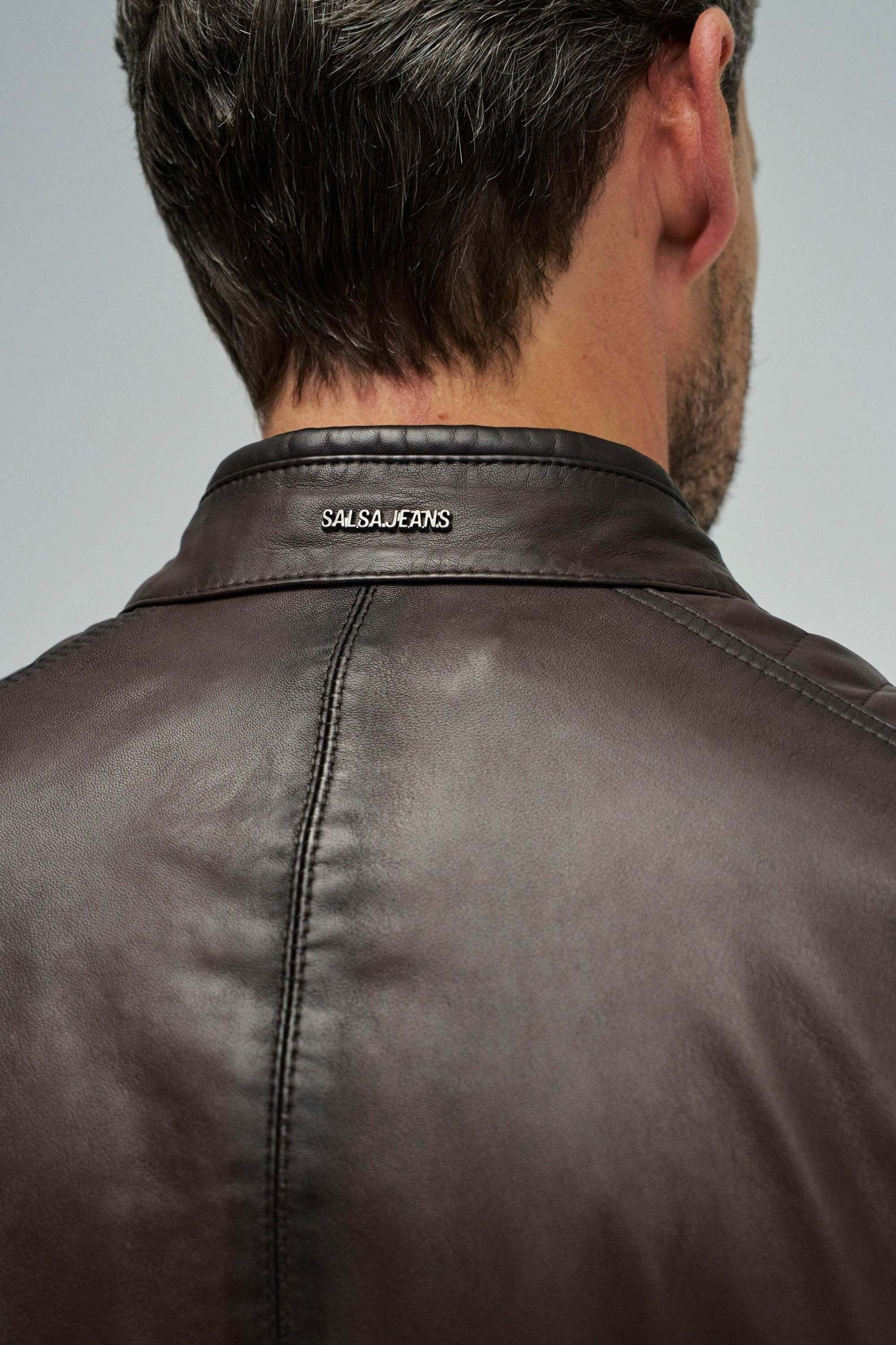 Salsa Veste en cuir »Salsa Jeans Lederjacke Biker«