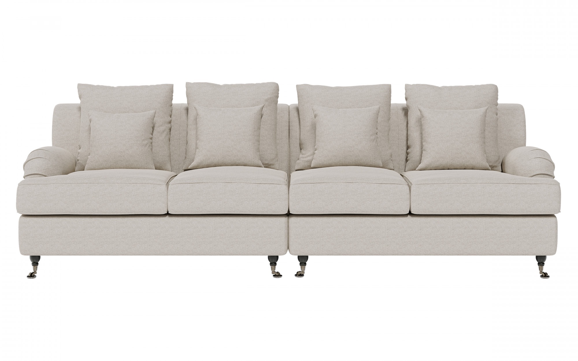 Guido Maria Kretschmer Home&Living Big-Sofa »NORIN«, zwei Fussarten: vorne - Rollen, hinten - Holzfüsse