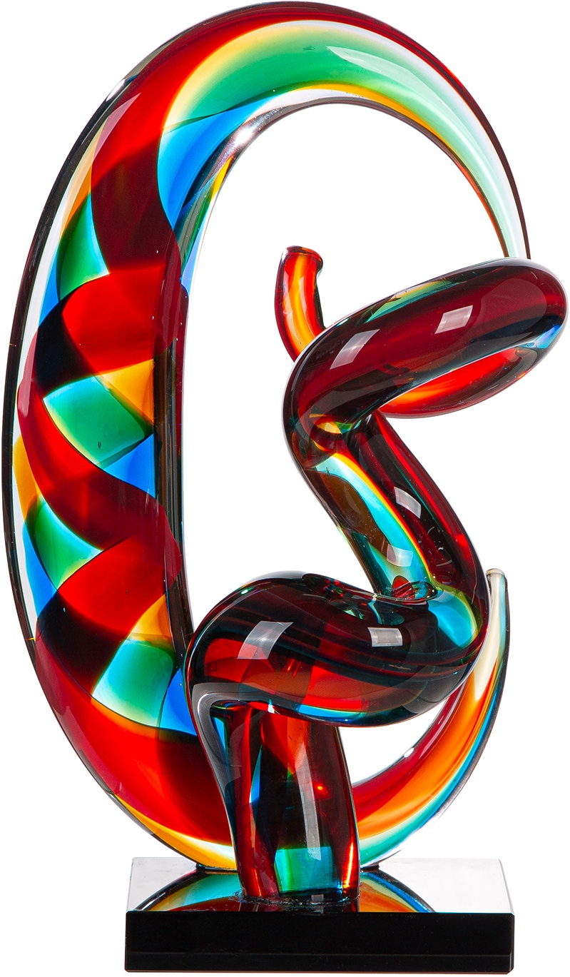 Image of GILDE Skulptur "Skulptur Palmeira mehrfarbig" Glasobjekt dekorative Skulptur exotische Deko Eyecatcher