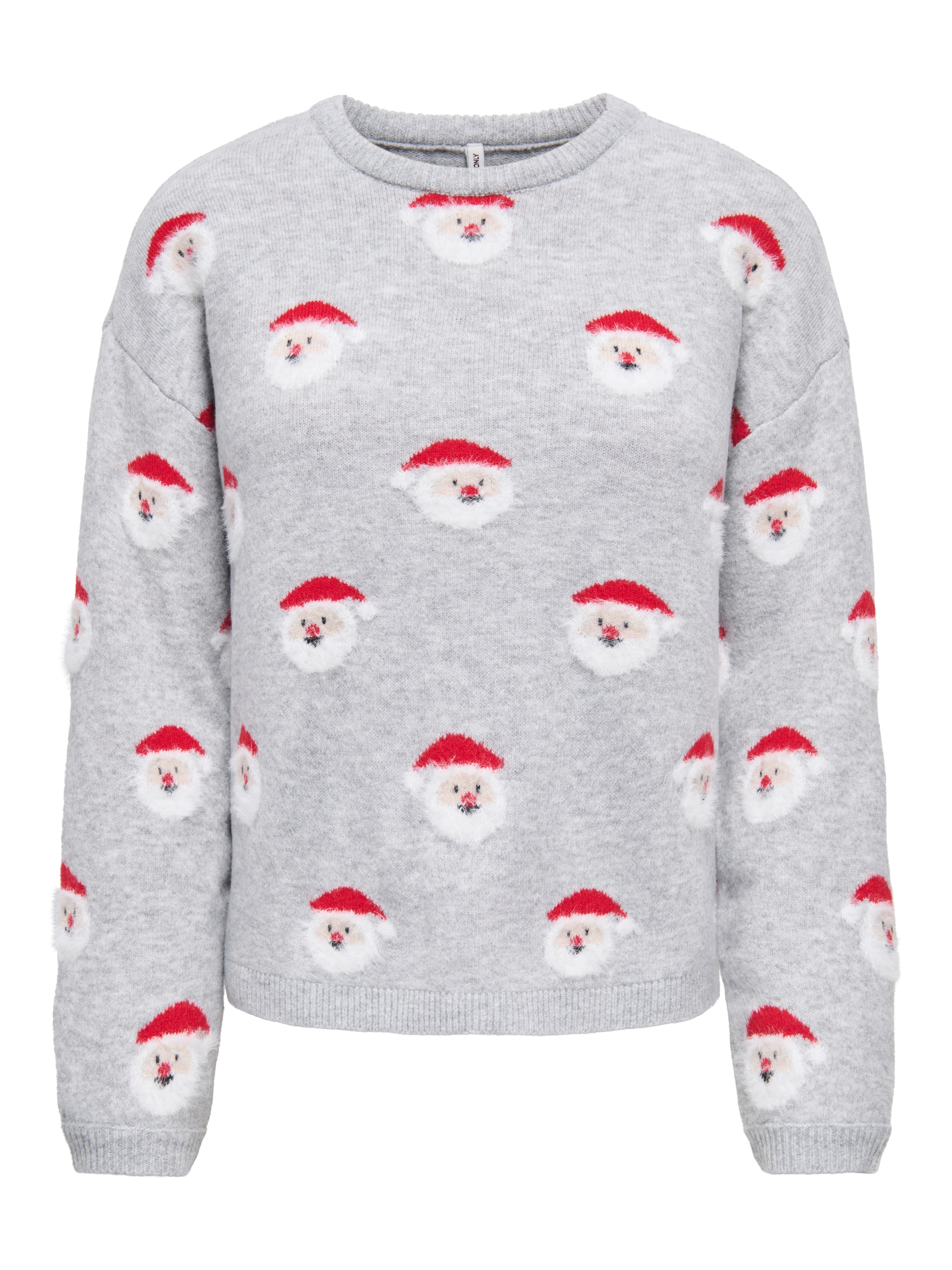 Image of ONLY Weihnachtspullover "ONLXMAS SNOWIE LS O-NECK KNT" Kunstfaser, regular fit, Weihnachts-Strickmotiv