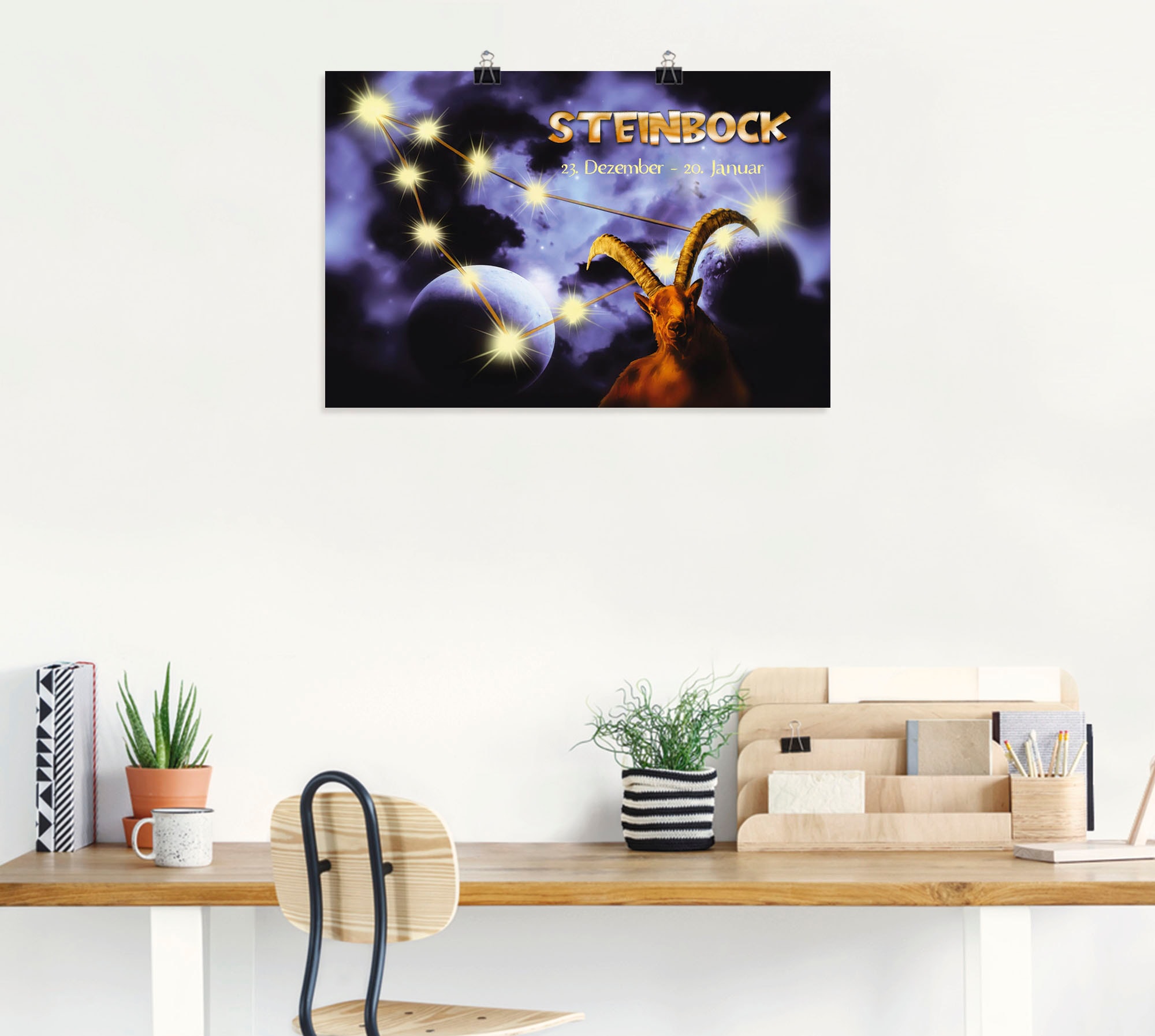 Artland Wandbild »Sternzeichen - Steinbock«, Bilder von Sternzeichen, (1 St.), als Leinwandbild, Poster in verschied. Grössen