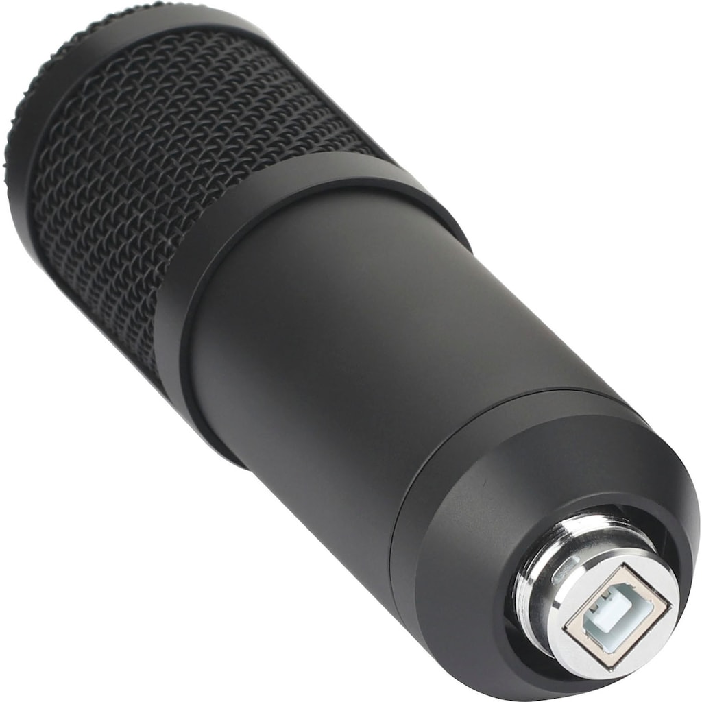 Hyrican Mikrofon »USB Streaming Mikrofon Set ST-SM50 mit Mikrofonarm, Spinne & Popschutz«