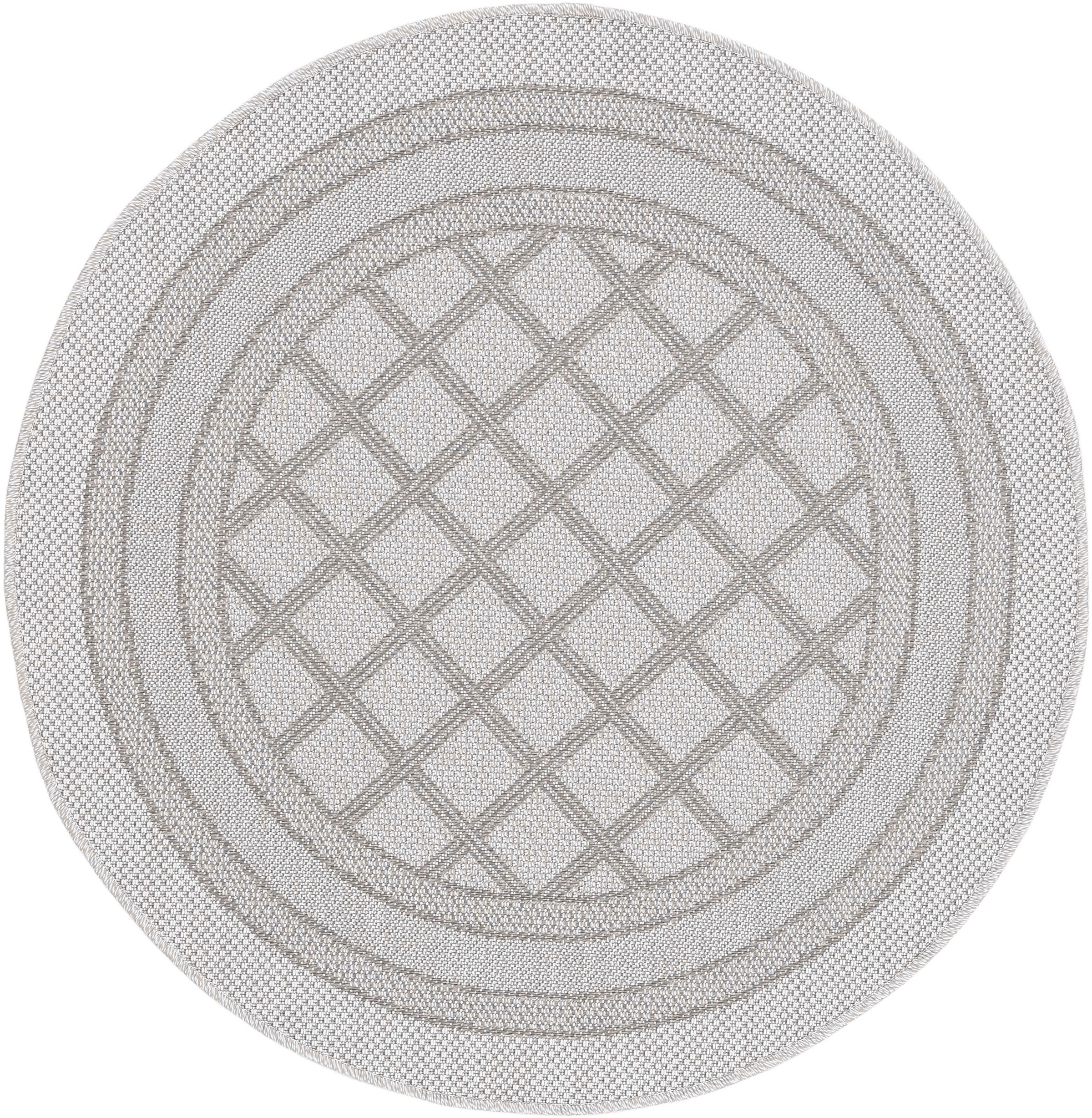 Image of carpetfine Teppich »Boho 104«, rund, 4 mm Höhe, robustes Flachgewebe, Sisal Optik, In- und Outdoor geeignet, Wetterfest und UV-beständig für Balkon, Terrasse, Garten, Aussenbereich,Wohnzimmer, Schlafzimmer bei Ackermann Versand Schweiz