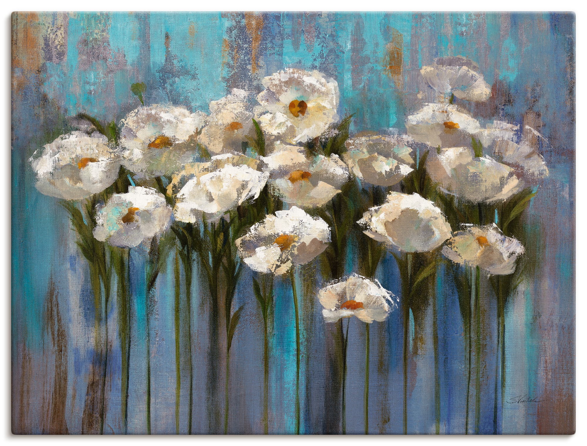 Image of Artland Wandbild "Anemonen am See" Blumen 1 Stk. tlg. als Leinwandbild, Poster in verschied. Grössen