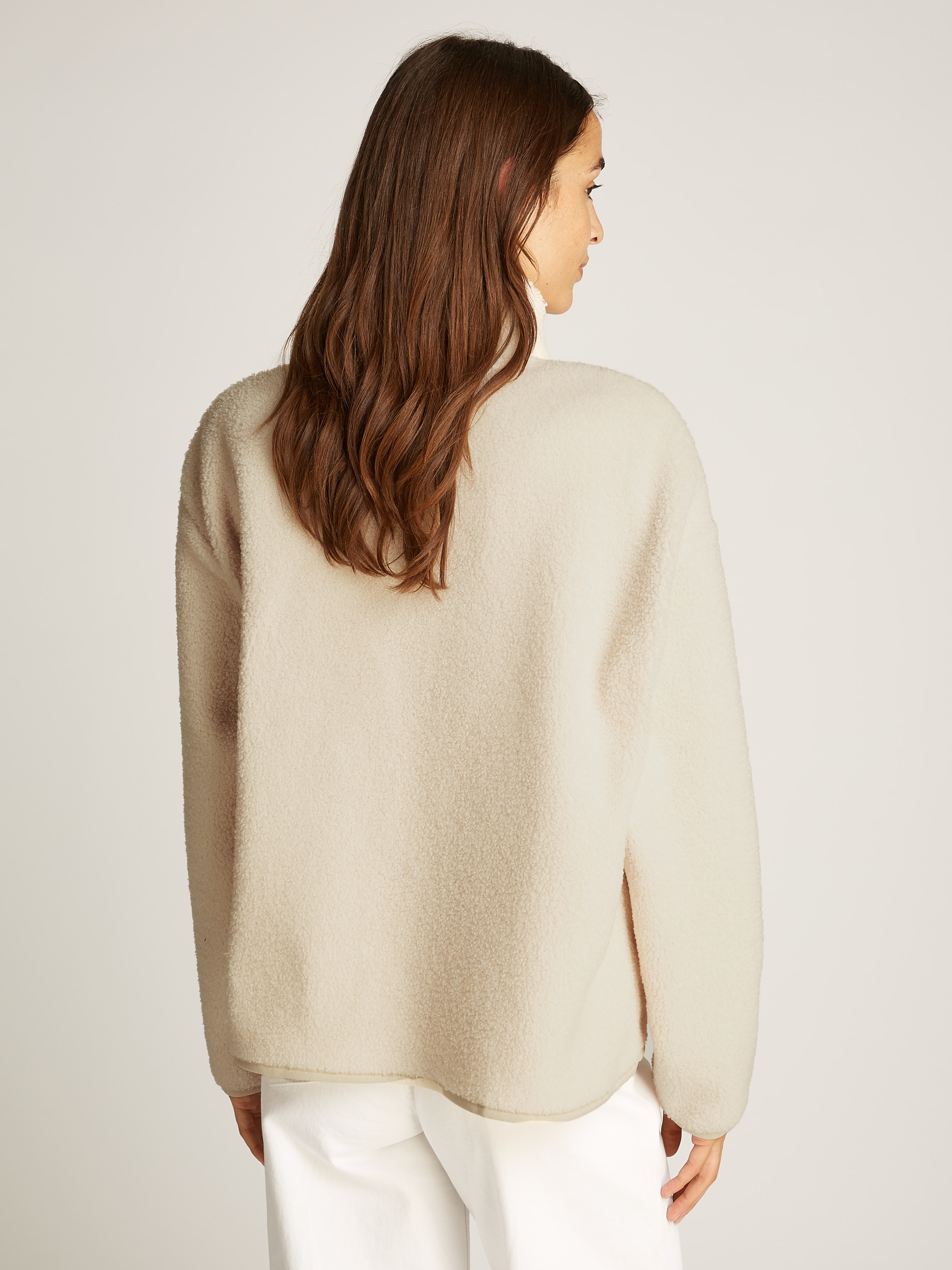 Tommy Jeans Curve Sweatjacke »TJW TEDDY HWK ZIP THUR EXT«, in Grossen Grössen, mit Zipper
