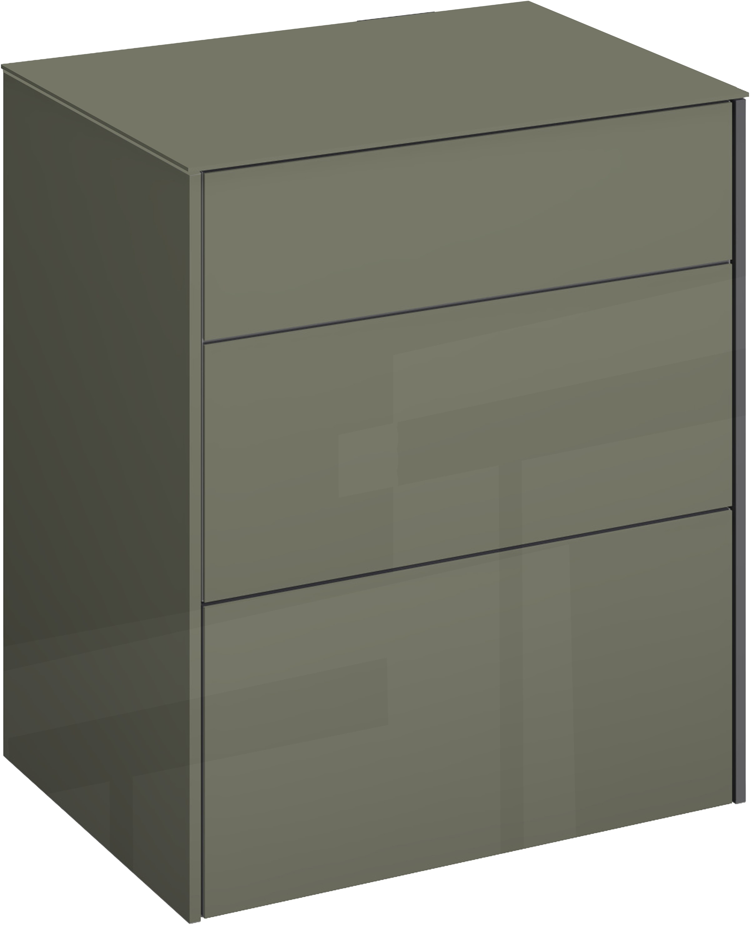 Image of Mäusbacher Kommode Kommode BHT 52/63/42 cm, Push to open, Front+Oberplatte=Glas
