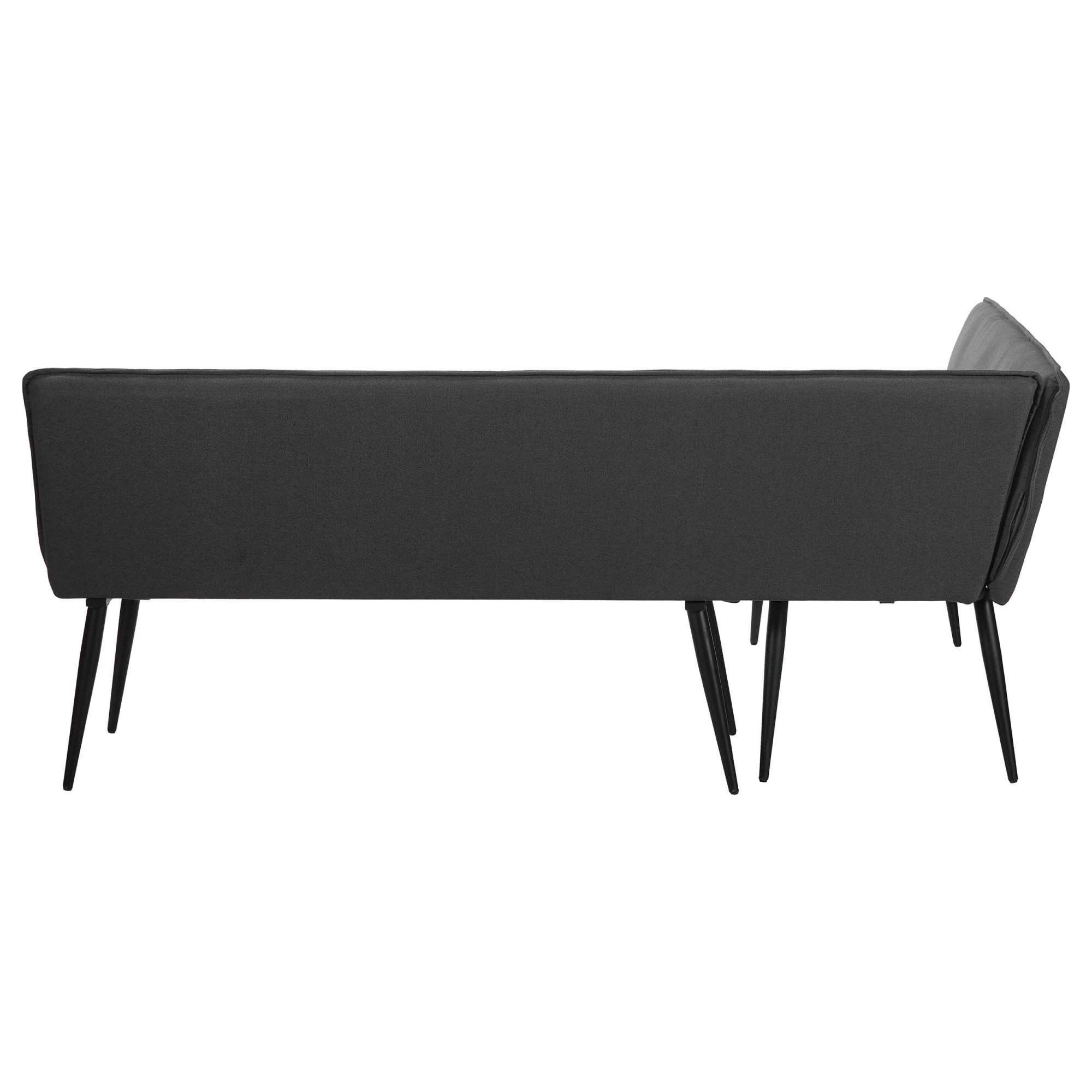GOODproduct Essbank »Ianna« schwarze Metallbeine, pflegeleichtem Webstoff Bezug, Breite 193 cm