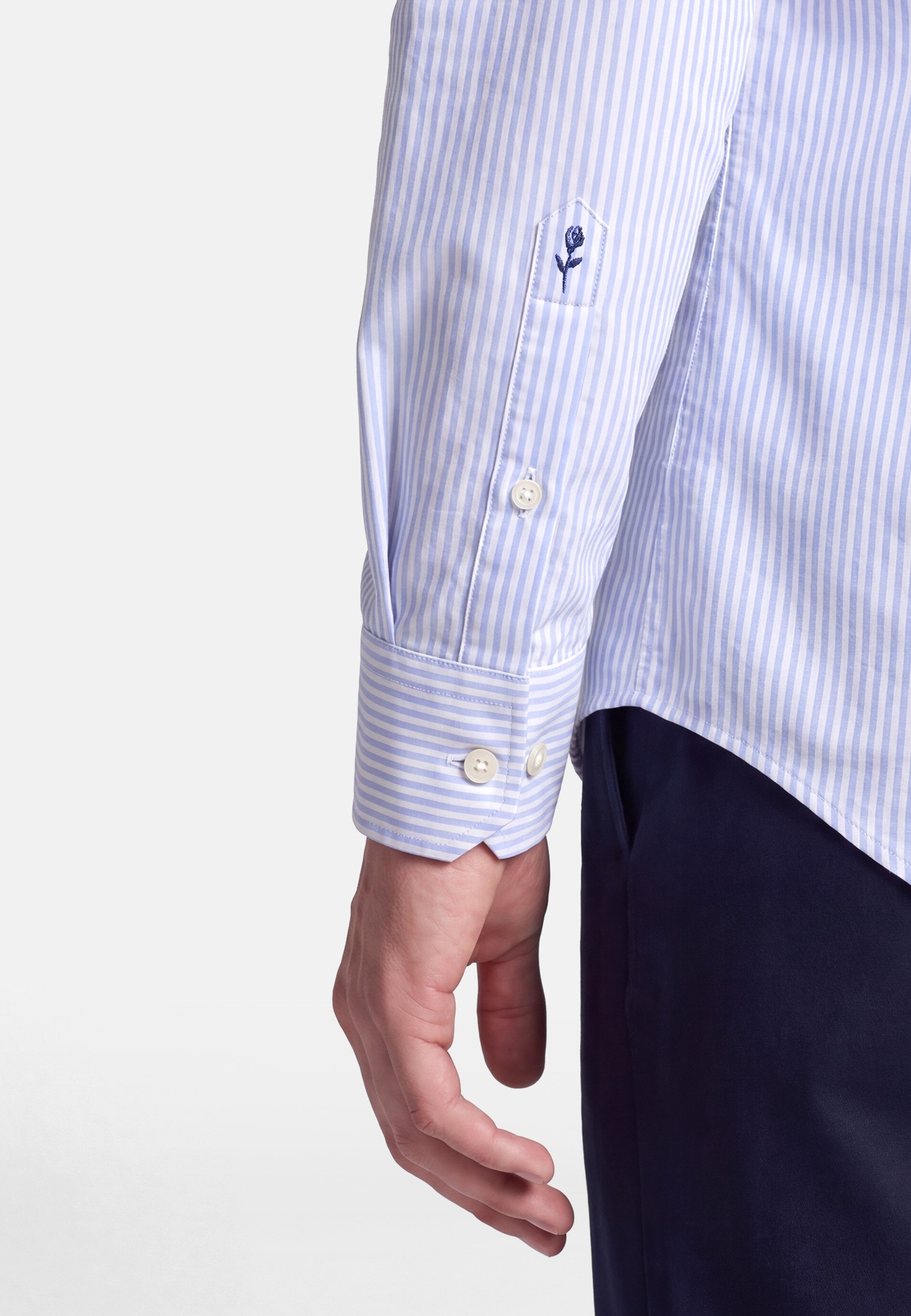 seidensticker Chemise d'affaires col boutonné classique 1/1 rayé
