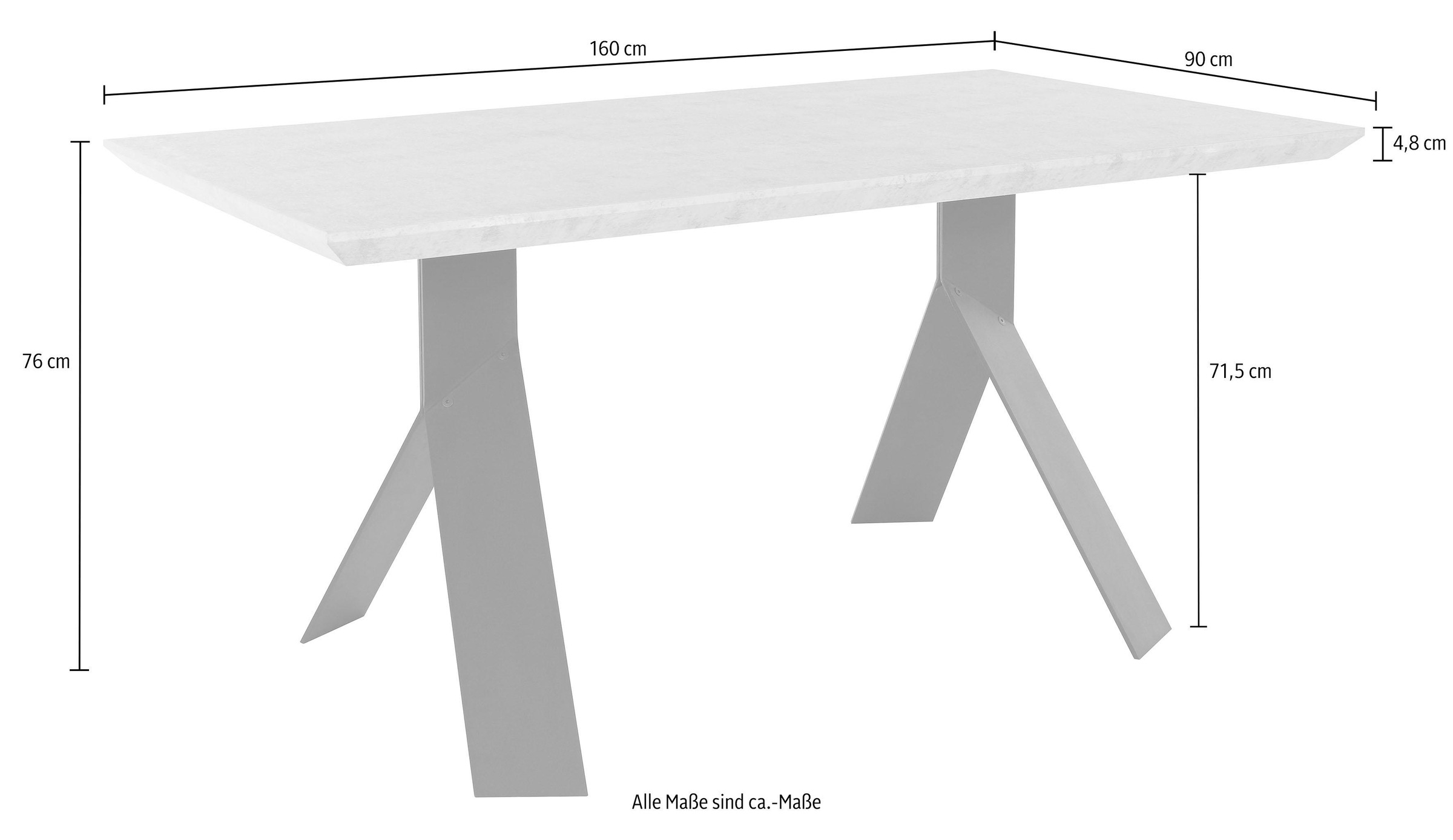 Homexperts Esstisch »Bridge«, Breite 160 cm