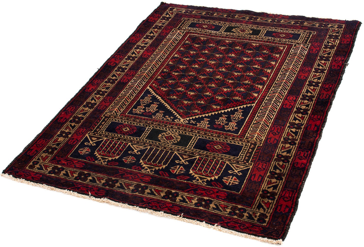 Image of morgenland Orientteppich »Belutsch - 126 x 93 cm - dunkelbraun«, rechteckig, 8 mm Höhe, Wohnzimmer, Handgeknüpft, Einzelstück mit Zertifikat bei Ackermann Versand Schweiz