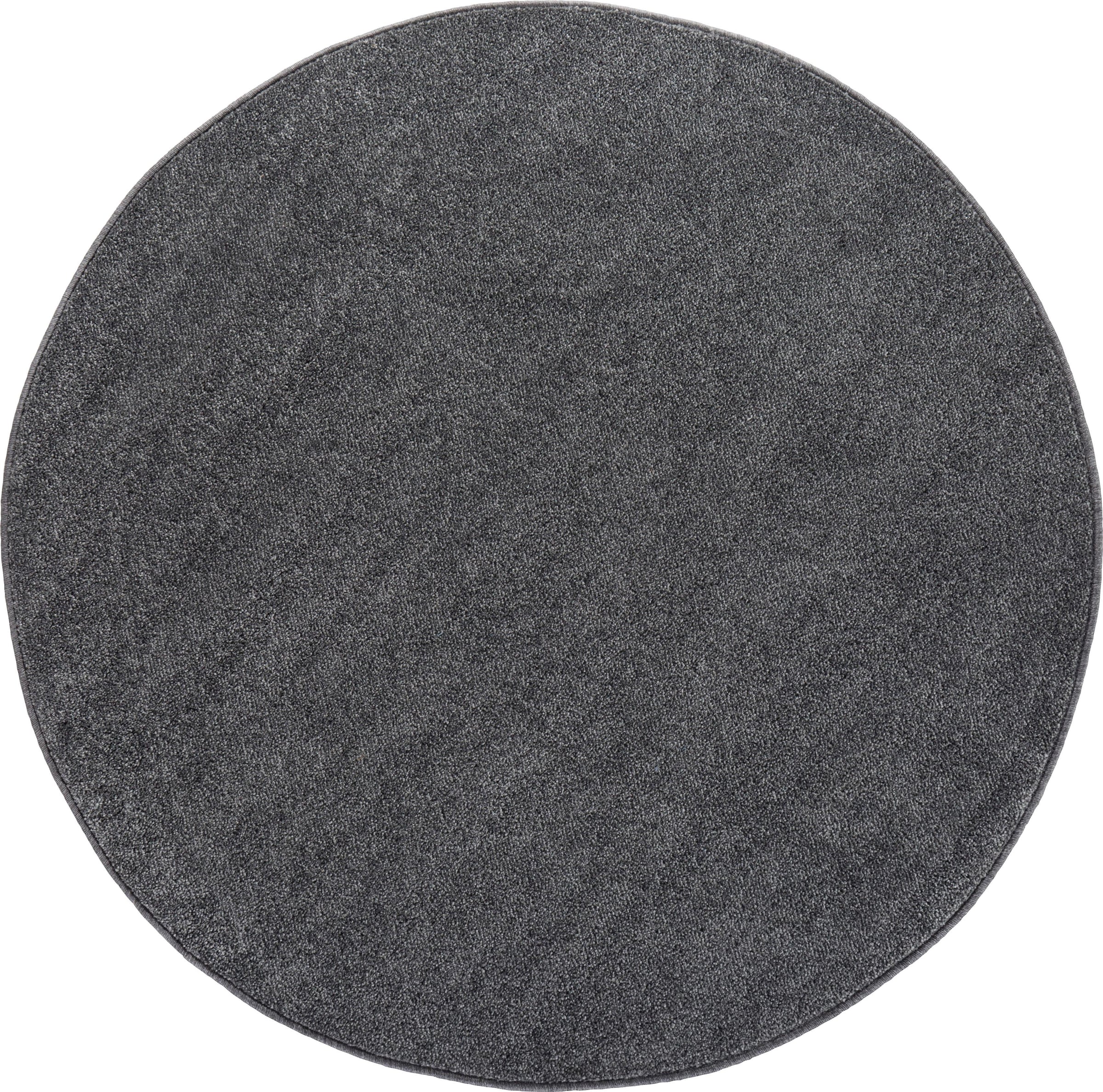 Andiamo Teppich »Jerez«, rund, 8 mm Höhe, Kurzflor, gewebt, Uni-Farben, Wohnzimmer & Schlafzimmer