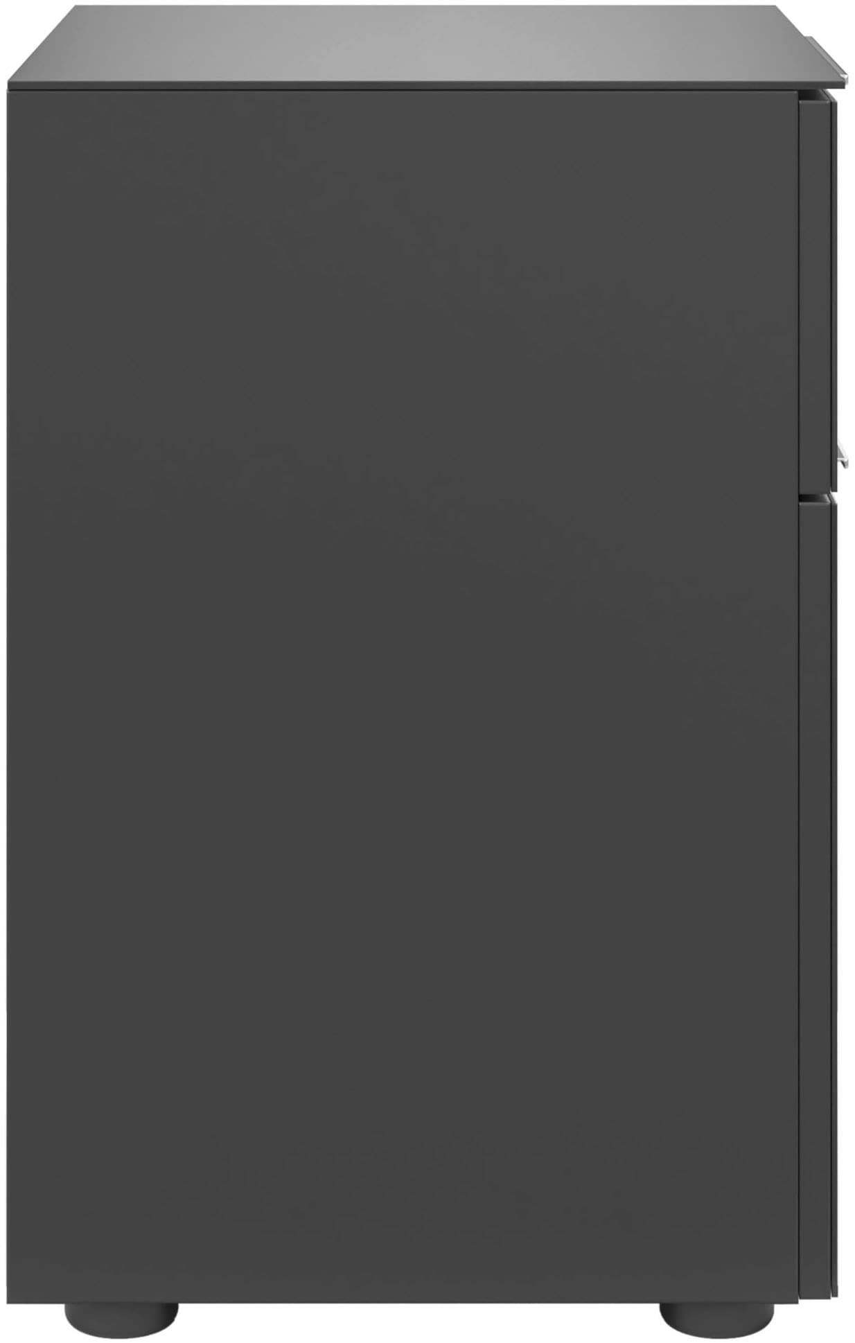 Manjana Möbel Nachtkommode »Nachtkommode mit Chrom oder Schwarz matten Metallgriffen«