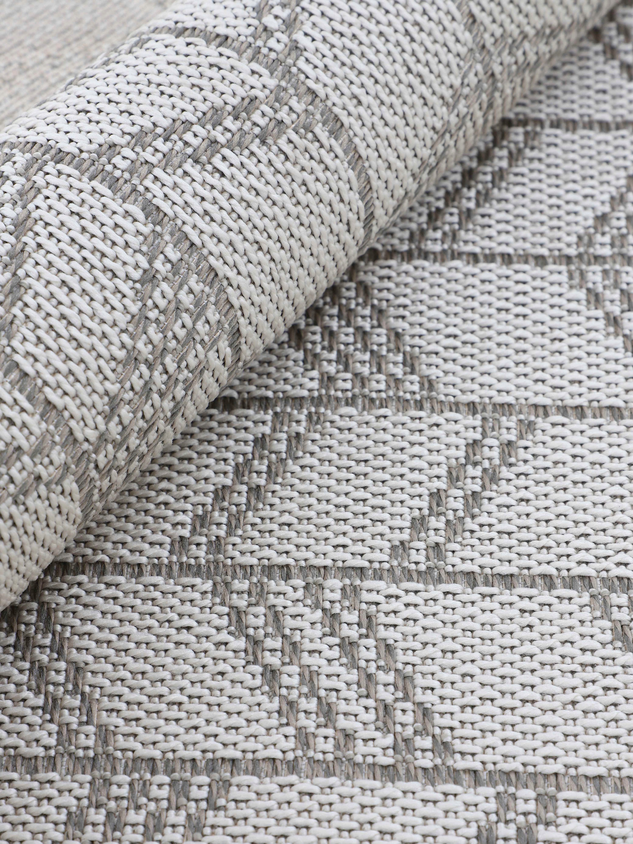 carpetfine Teppich »Boho 102 ,   auch als Läufer erhältlich« rechteckig 4 mm Höhe robustes Flachgewebe, Sisal Optik, UV-beständig, In- und Outdoor