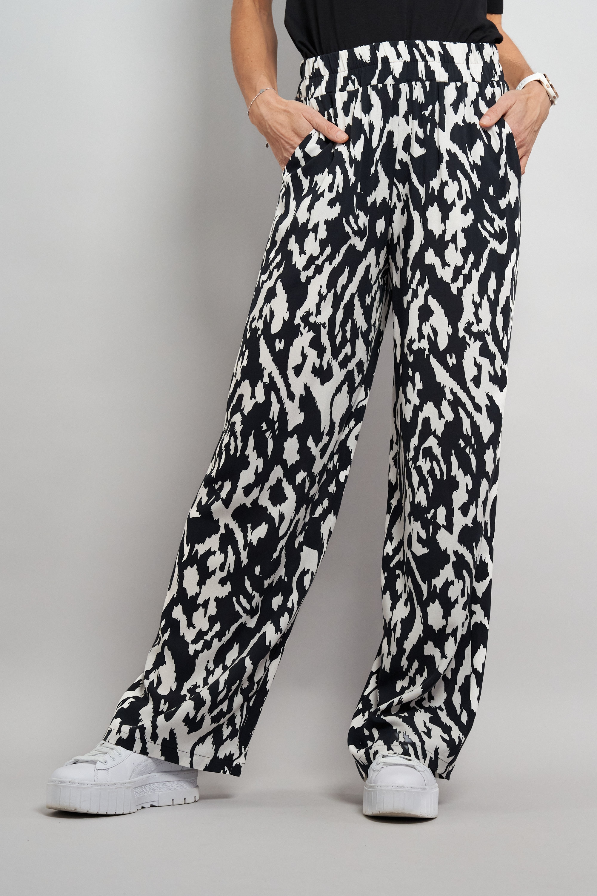 Seidel Moden Pantalon en tissu »Otto exclusiv«  mit grafischem Muster und weitem Bein - MADE IN GERMANY