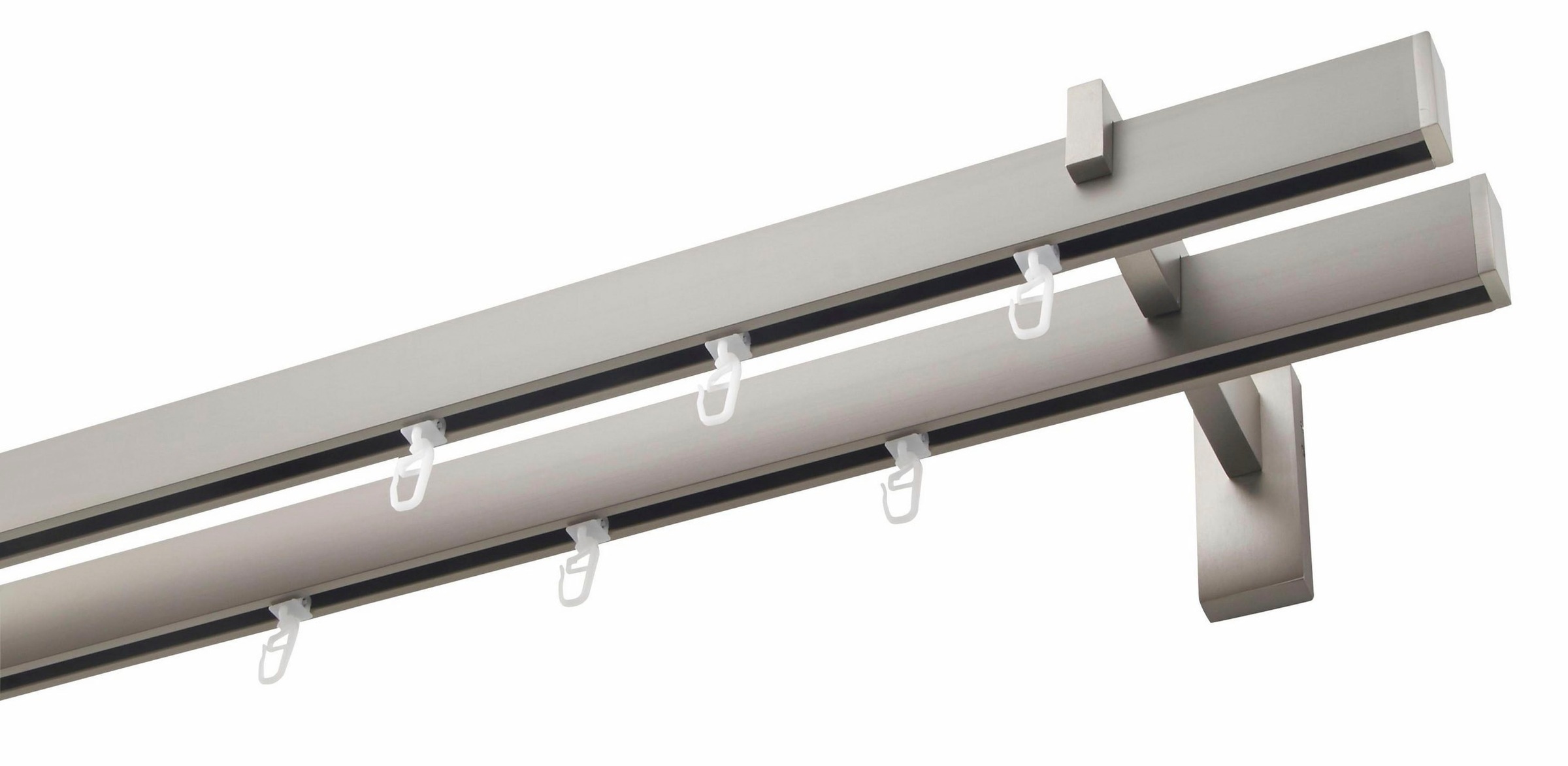 Image of GARESA Innenlaufschiene »FLAT«, 2 läufig-läufig, Wunschmasslänge, Rechteckprofil, Wandmontage, perfekter Lauf, modern, mit Profilverbinder verlängerbar bei Ackermann Versand Schweiz