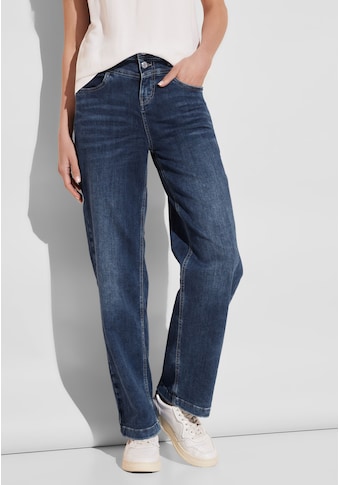 Weite Jeans, in blauer Waschung