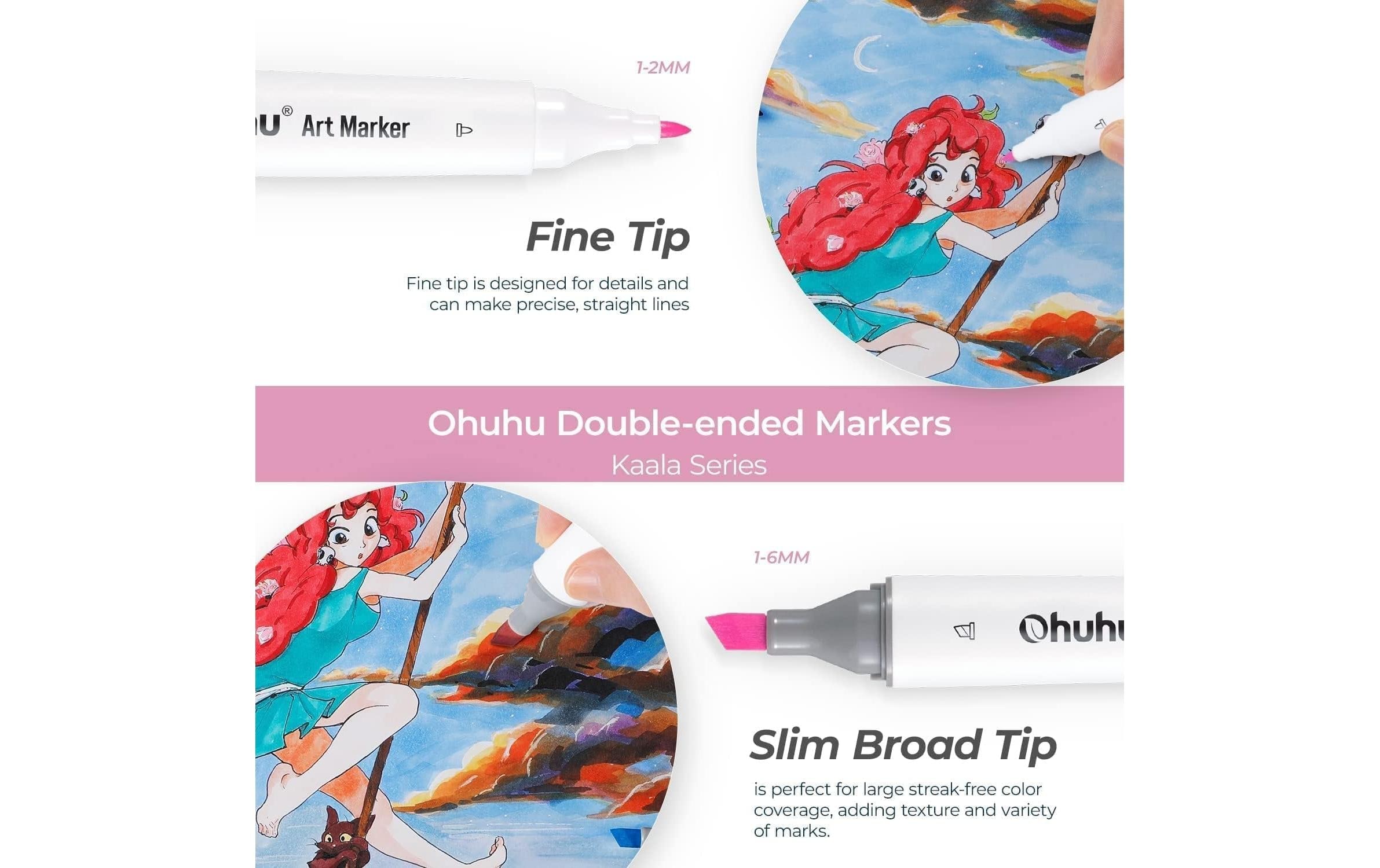   Marker »Ohuhu für Manga Illustrationen, 60 Stück«