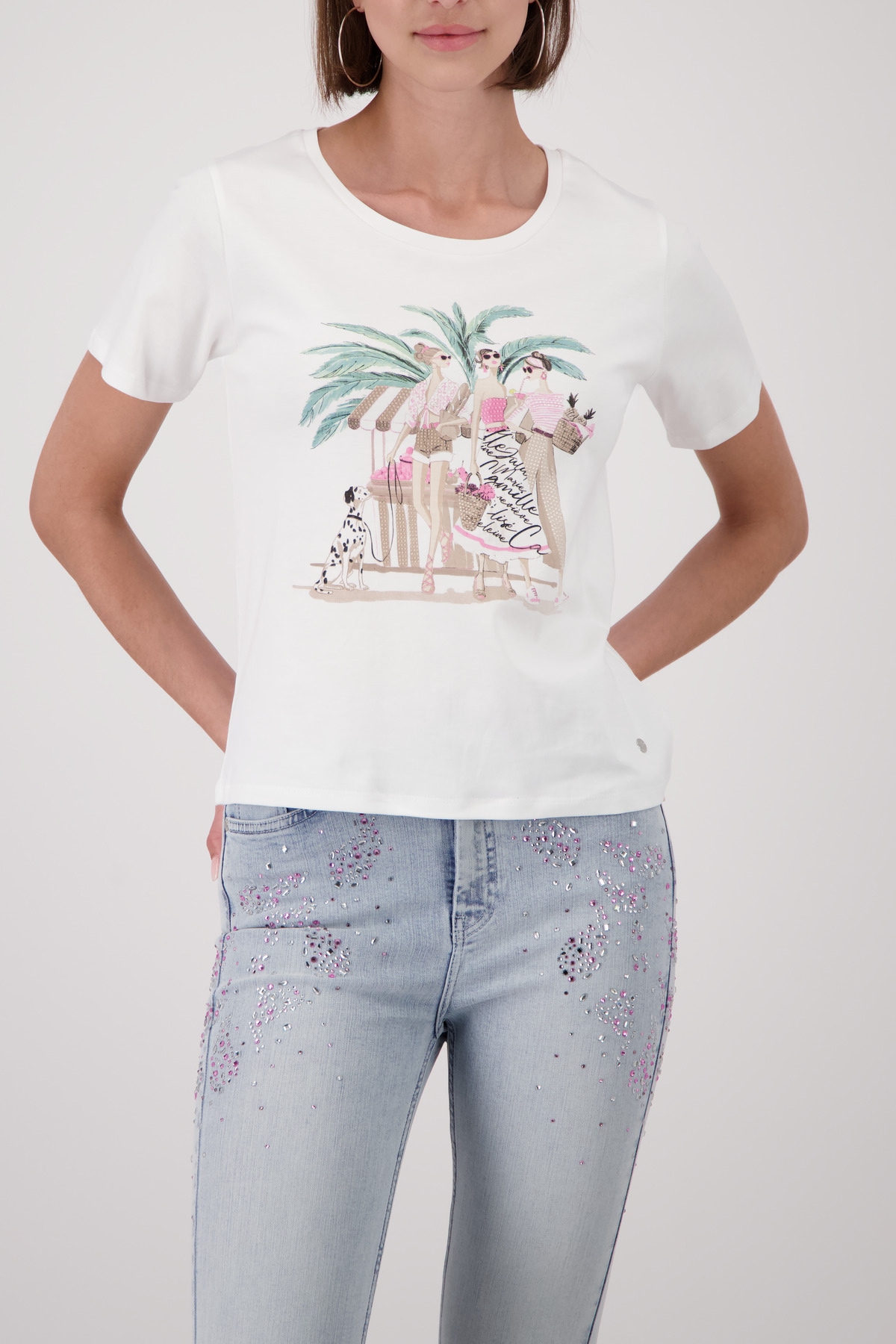 Image of Monari Rundhalsshirt "Shirt Frauen gezeichnet" mit Frauenprint