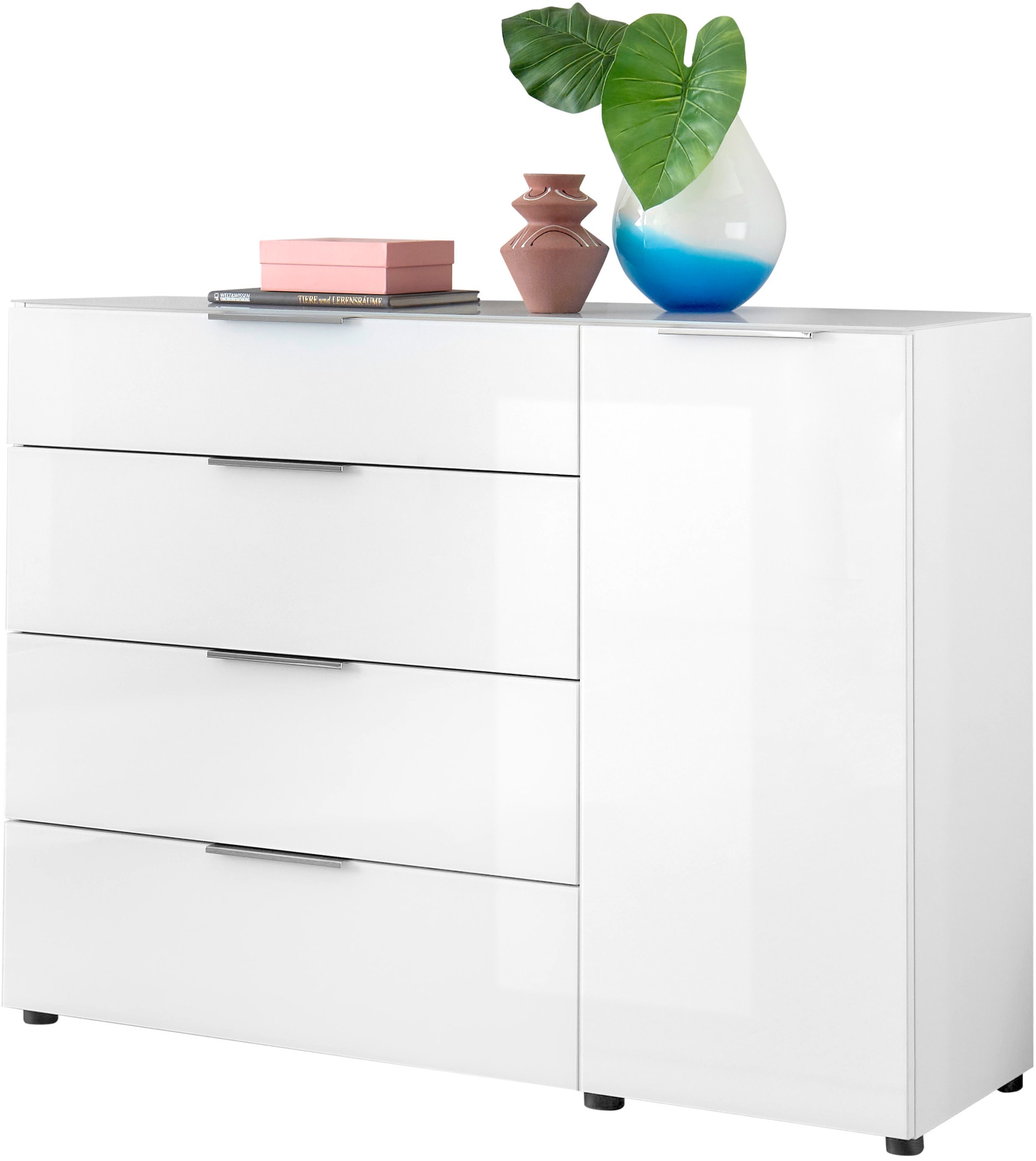 HBZ Commode »Santorin, BxHxT 135x99x40 cm« 1 cuis tlg. Breite 135cm, Softclose für Türen und Schubkästen, Melaminbeschichtung