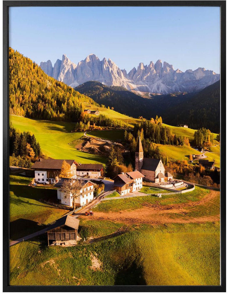Landschaften, Wandbild, Wandposter St.), acheter confortablement Poster, Dolomiten«, (1 Poster »Dorf Bild, Wall-Art