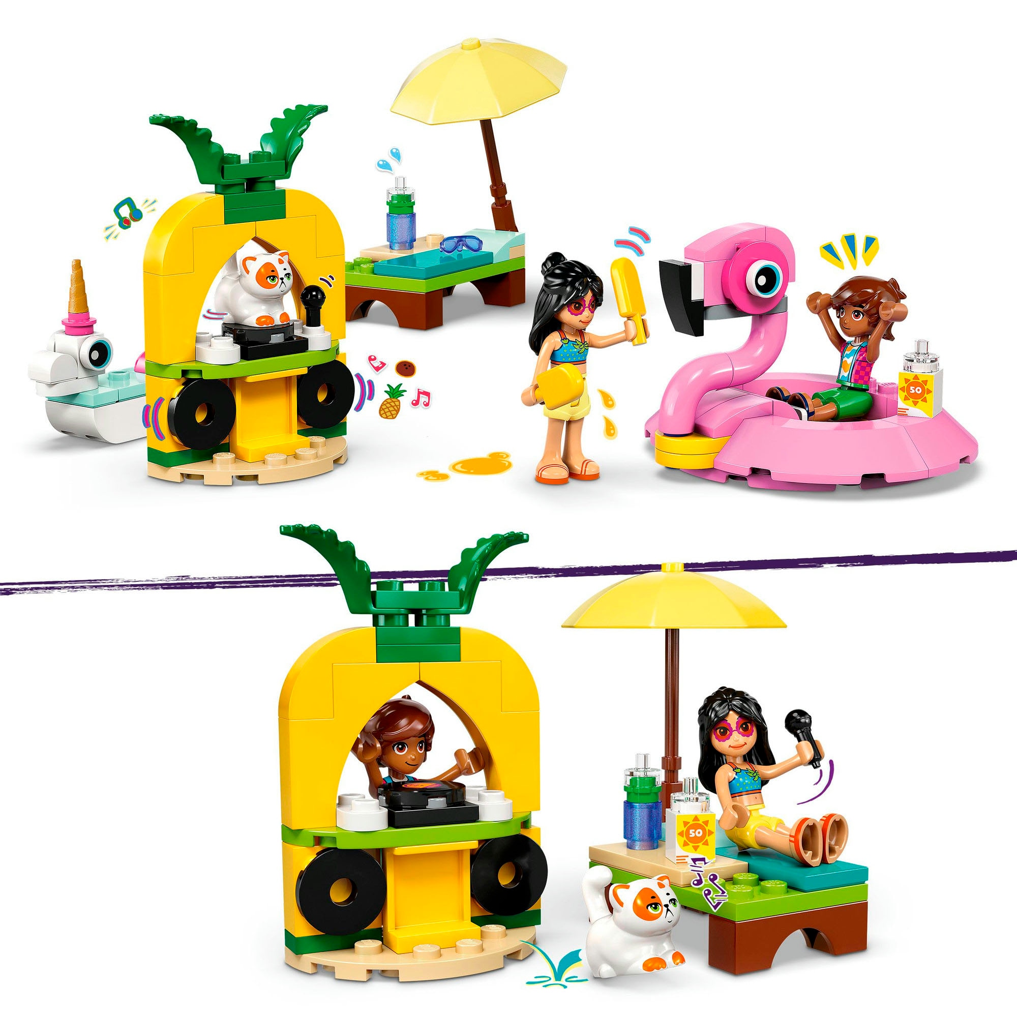 LEGO® Konstruktionsspielsteine »Poolparty mit Einhorn und Flamingo (42658), LEGO Friends« Made in Europe