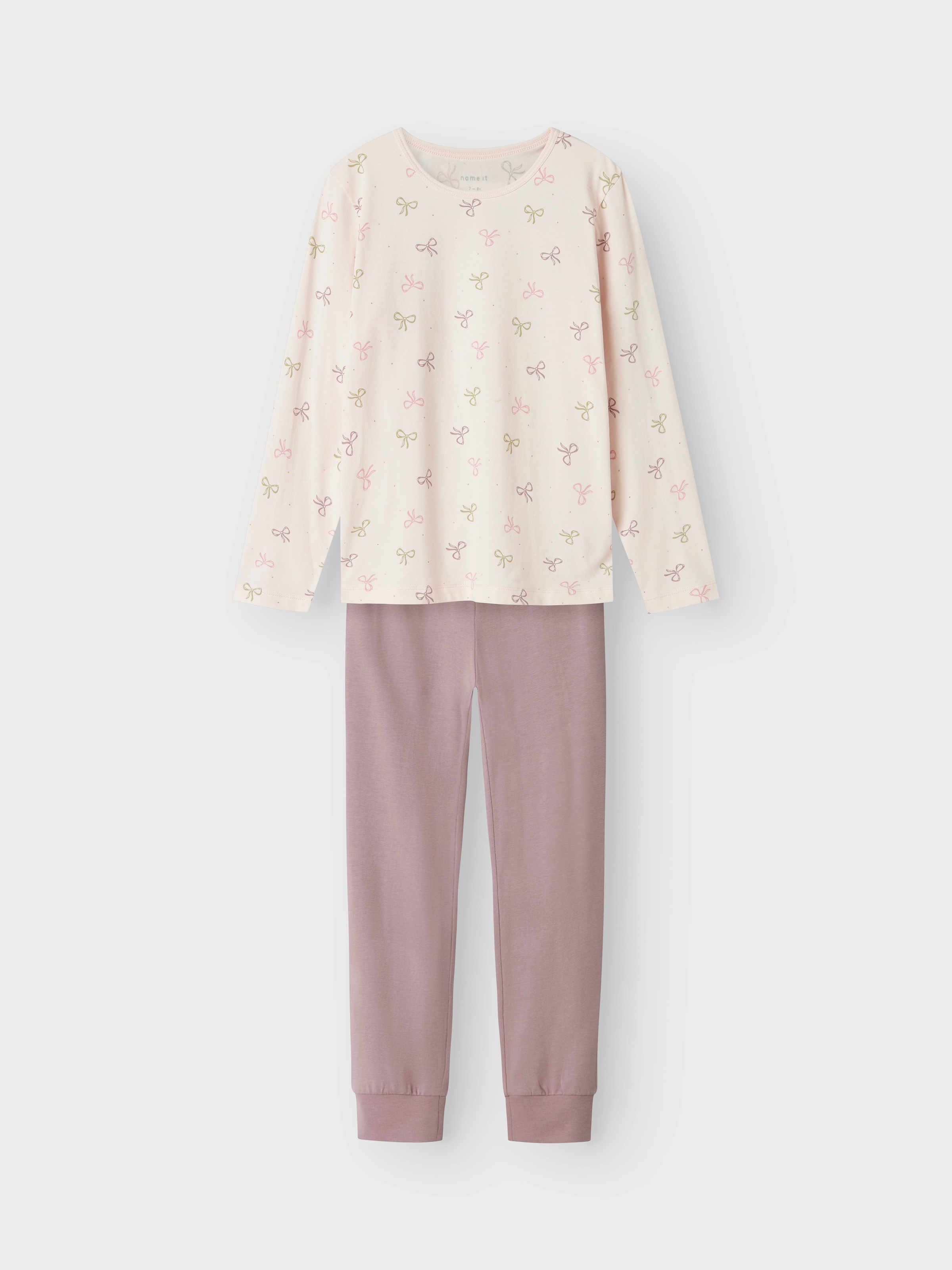 Name It Schlafanzug »NKFNIGHTSET BARELY PINK BOW NOOS«