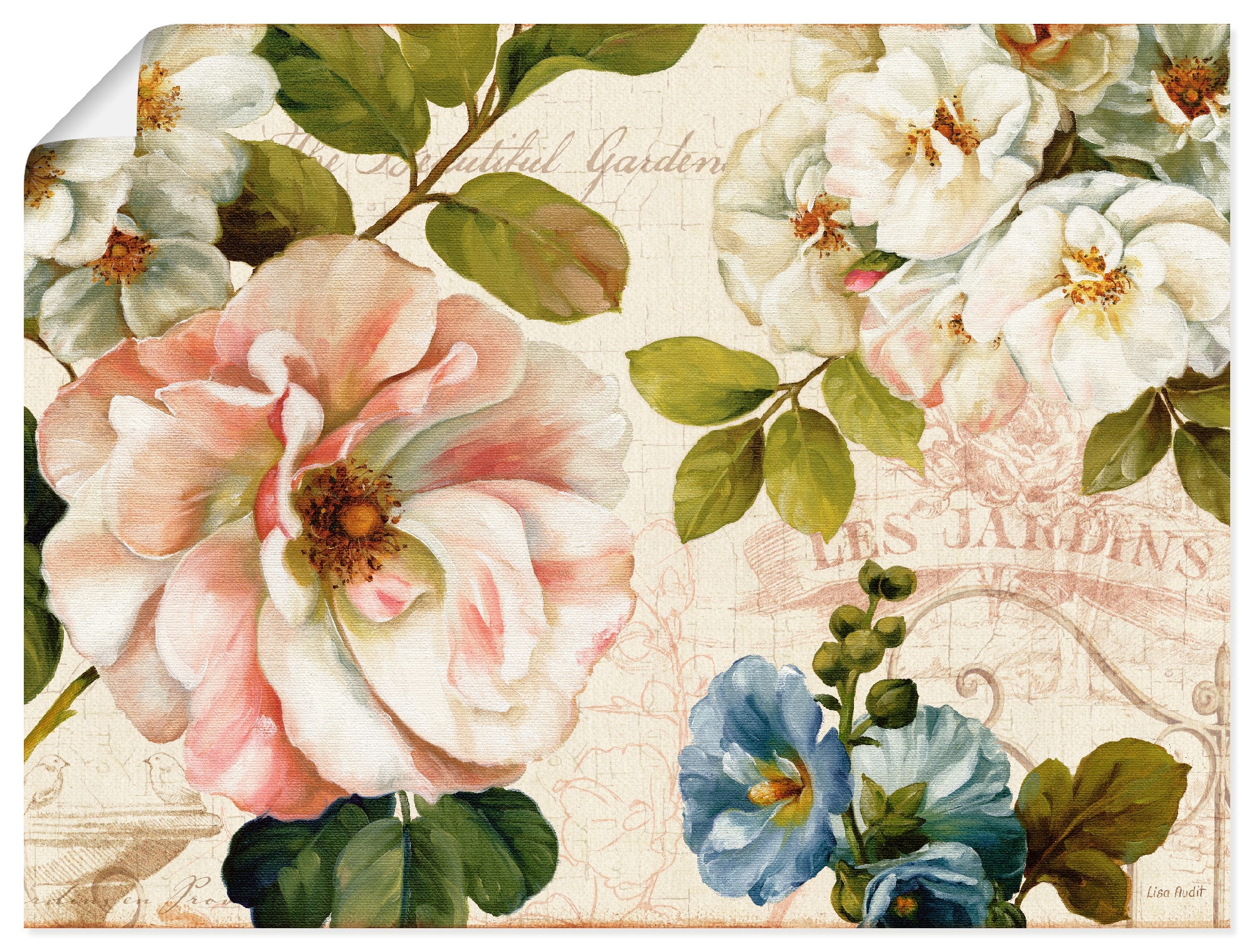 Wandbild »Garten I«, Blumen, (1 St.), als Leinwandbild, Poster, Wandaufkleber in...