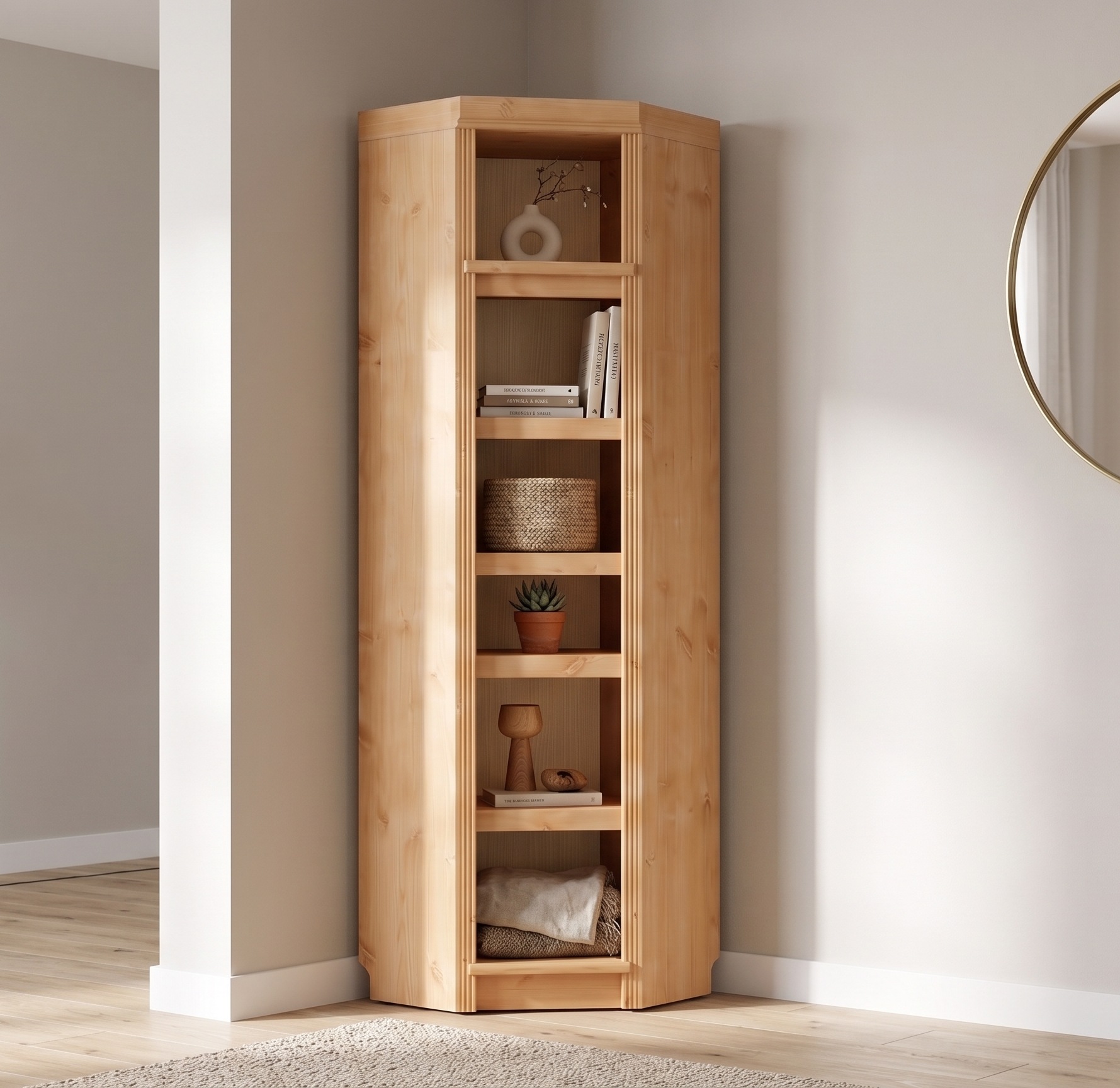 Image of GOODproduct Eckregal "Soeren Regal Höhe 220 cm, massive Kiefer, FSC-zertifiziert" passend für Regale Soeren mit einer Tiefe von 29 cm