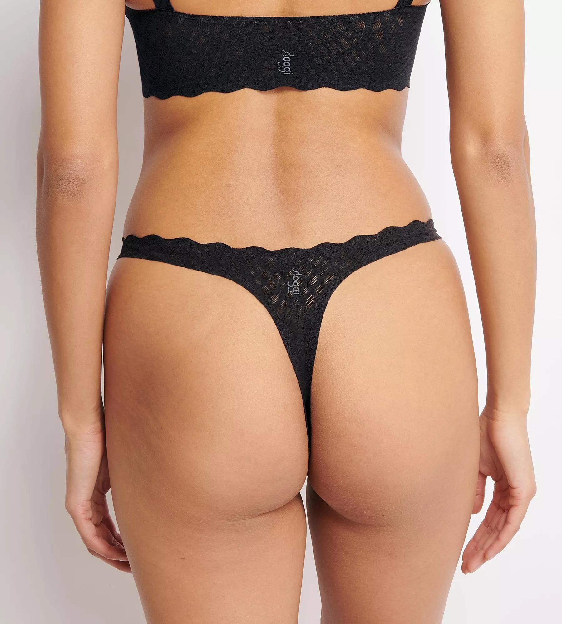 sloggi String »ZERO Feel Bliss« Stretch-Spitze, Grafikdesign, gewellter Bund, glatte Optik