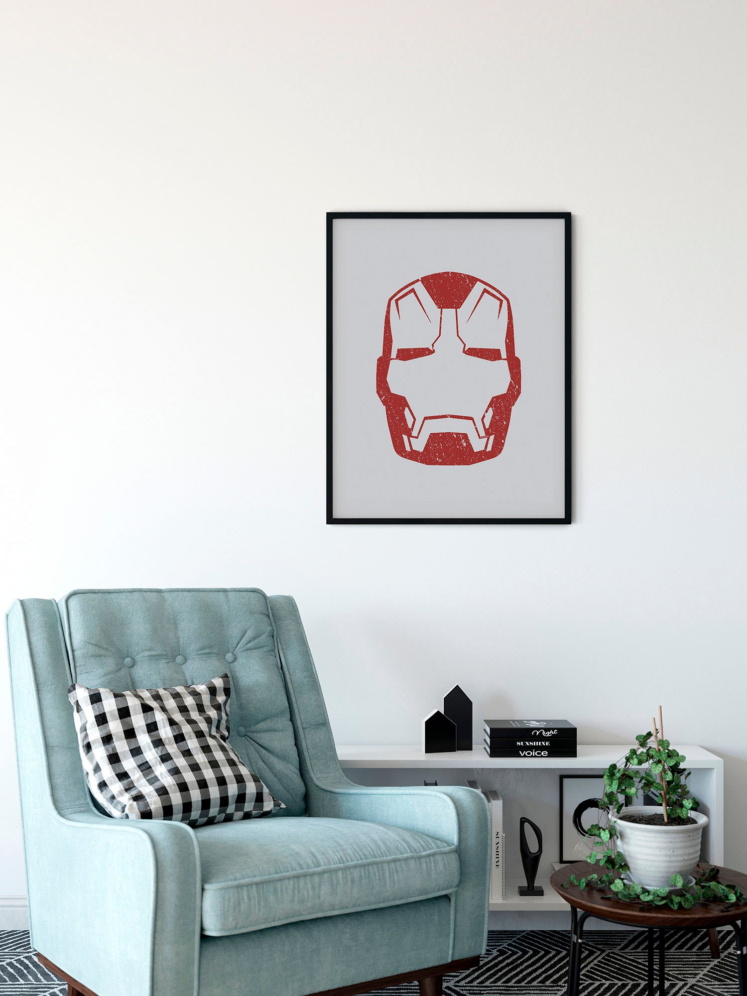 Komar Wandbild »Iron Man Helmet MK 43«, (1 St.), Deutsches Premium-Poster Fotopapier mit seidenmatter Oberfläche und hoher Lichtbeständigkeit. Für fotorealistische Drucke mit gestochen scharfen Details und hervorragender Farbbrillanz.