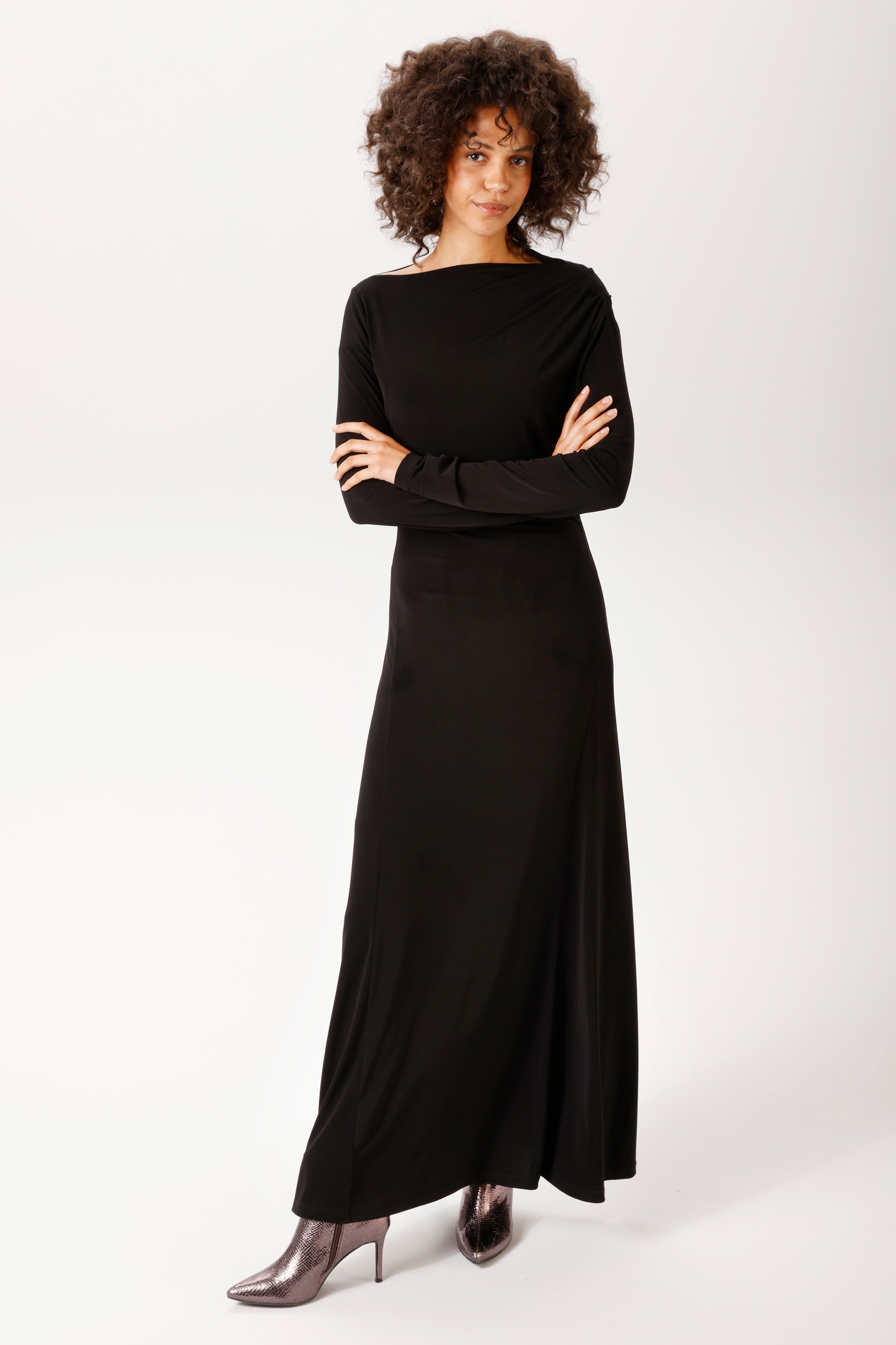 Image of Aniston CASUAL Maxikleid mit asymmetrischen Wasserfall-Ausschnitt - NEUE KOLLEKTION
