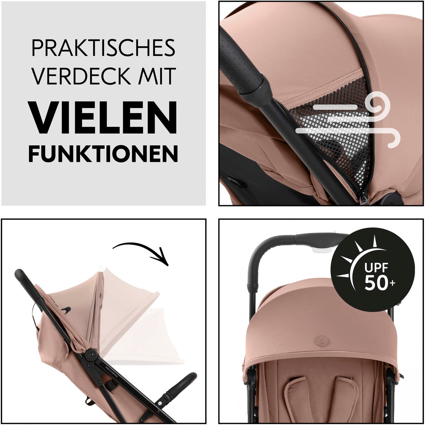 Hauck Poussette pour enfants »Travel N Care Plus Buggy, hazelnut« 22 kilos