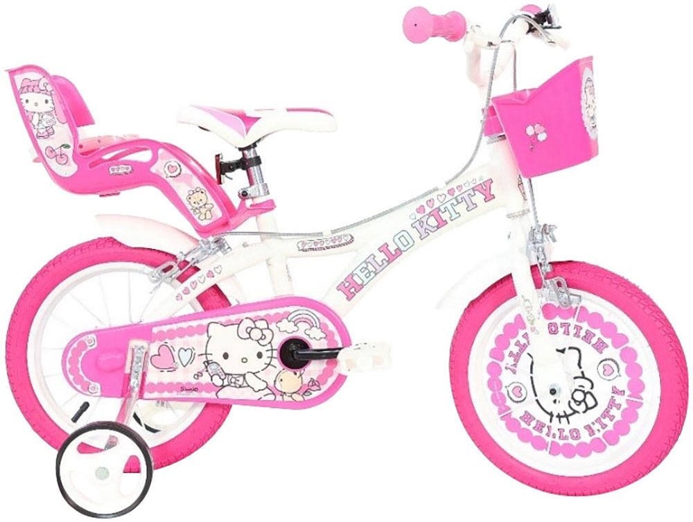 Dino Bikes Kinderfahrrad "Hello Kitty 16" Kinderfahrrad 4-7 Jahre" 1 Gang ohne Schaltung