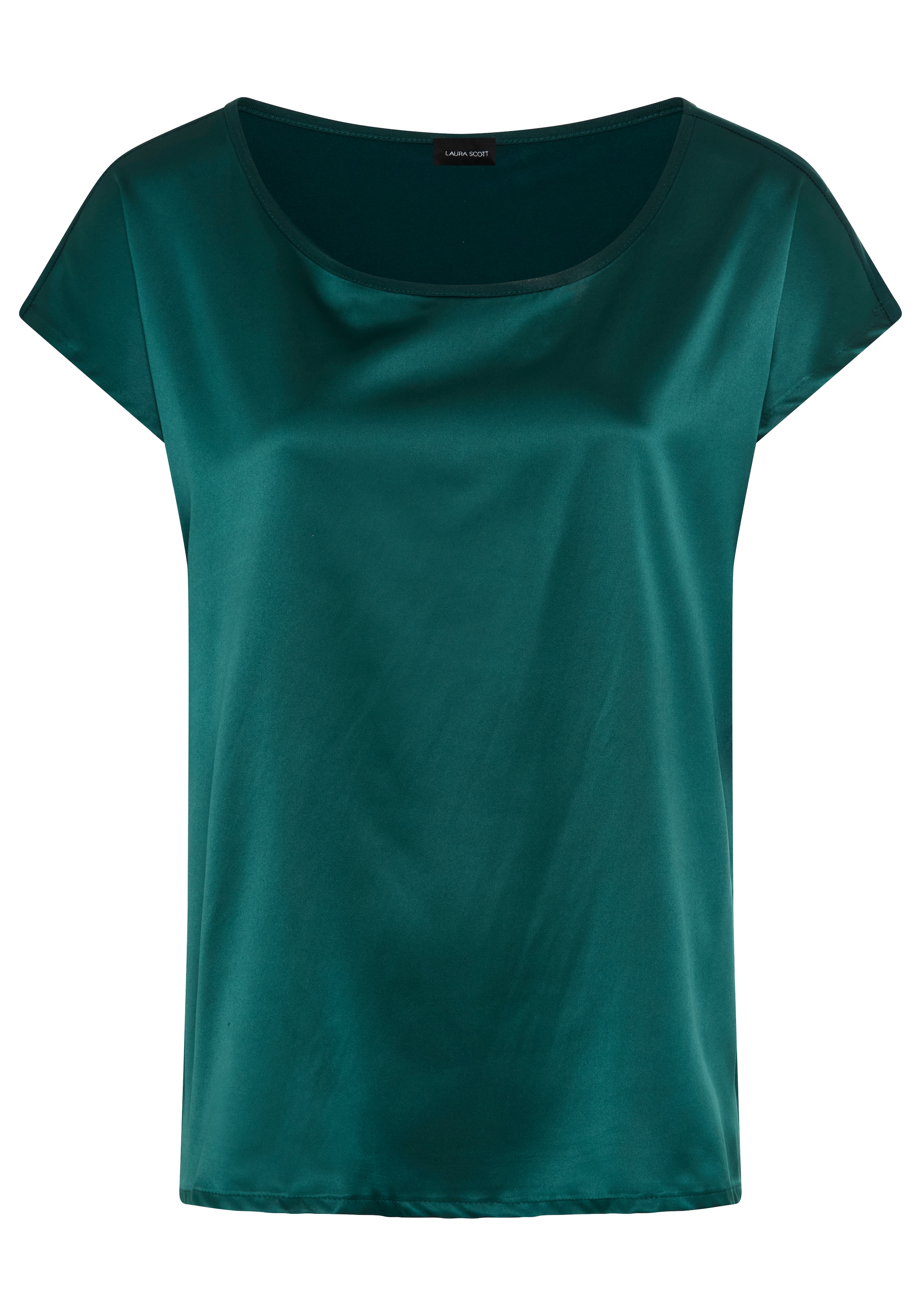 Laura Scott Chemisier à chemise »mit Satin-Vorderteil und hochflexiblen Jersey-Rücken« coupe ample, intemporel et facile à assortir