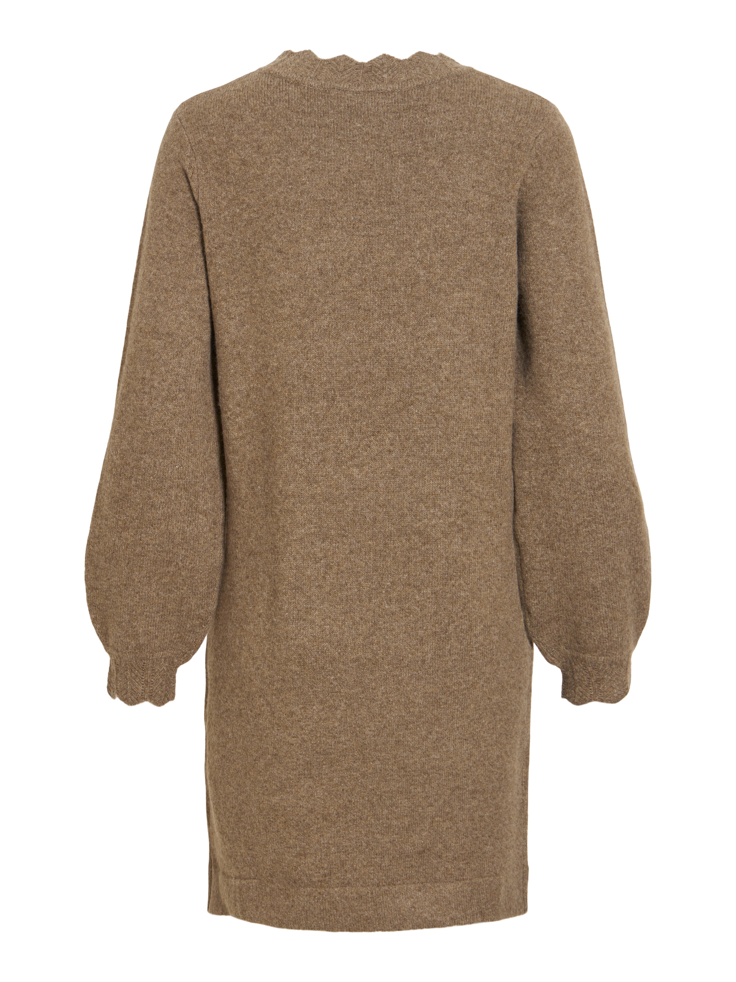 Vila Robe en tricot »VINIKOLINA O-NECK L/S KNIT DRESS - NOOS« mélange de matériaux, coupe régulière