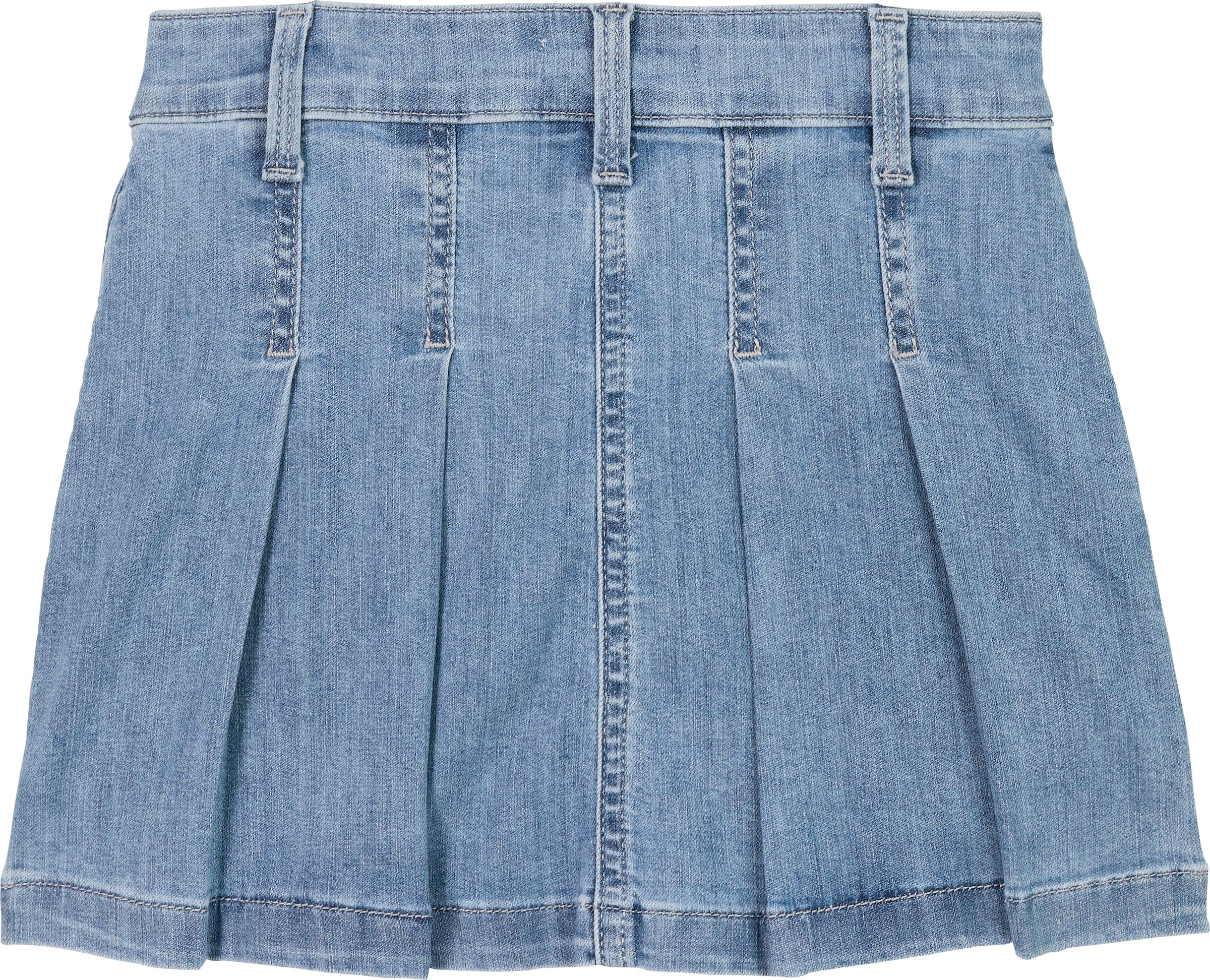 Tommy Hilfiger Faltenrock »DENIM SKIRT PLEATED«, in blauer Waschung