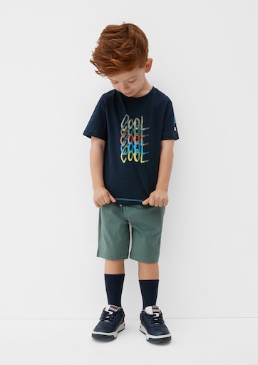 versandkostenfrei ohne kaufen am T-Shirt, Arm s.Oliver Junior Modische - Stickereien Mindestbestellwert