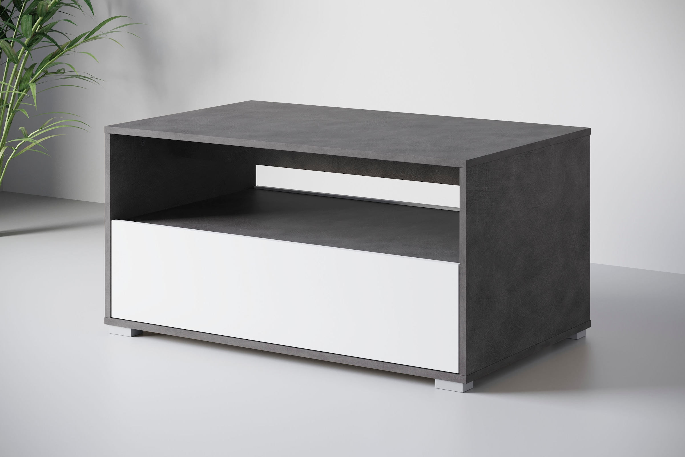 Image of Home affaire Couchtisch "Kenia" 1 Stk. tlg. Rechteckiger Kaffeetisch, 90x55 cm, mit offenem und geschlossenem Fach