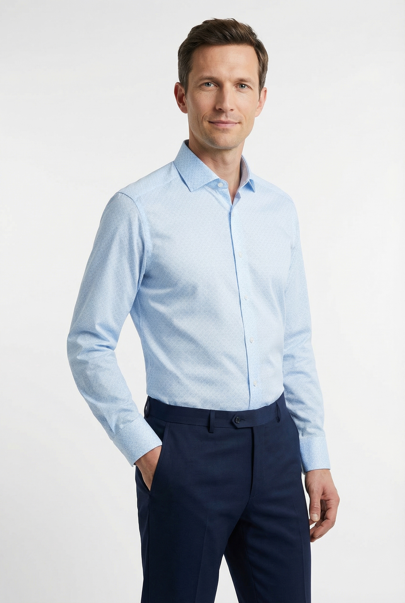 OLYMP Langarmhemd »Luxor« Climate Control, modern fit, Businesshemd, Global-Kentkragen, dehnbar