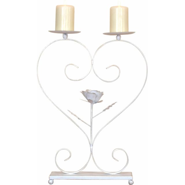 ♕ Home affaire Kerzenständer, Kerzenhalter, für zwei Stumpenkerzen, aus  Metall, Höhe ca. 41 cm versandkostenfrei auf