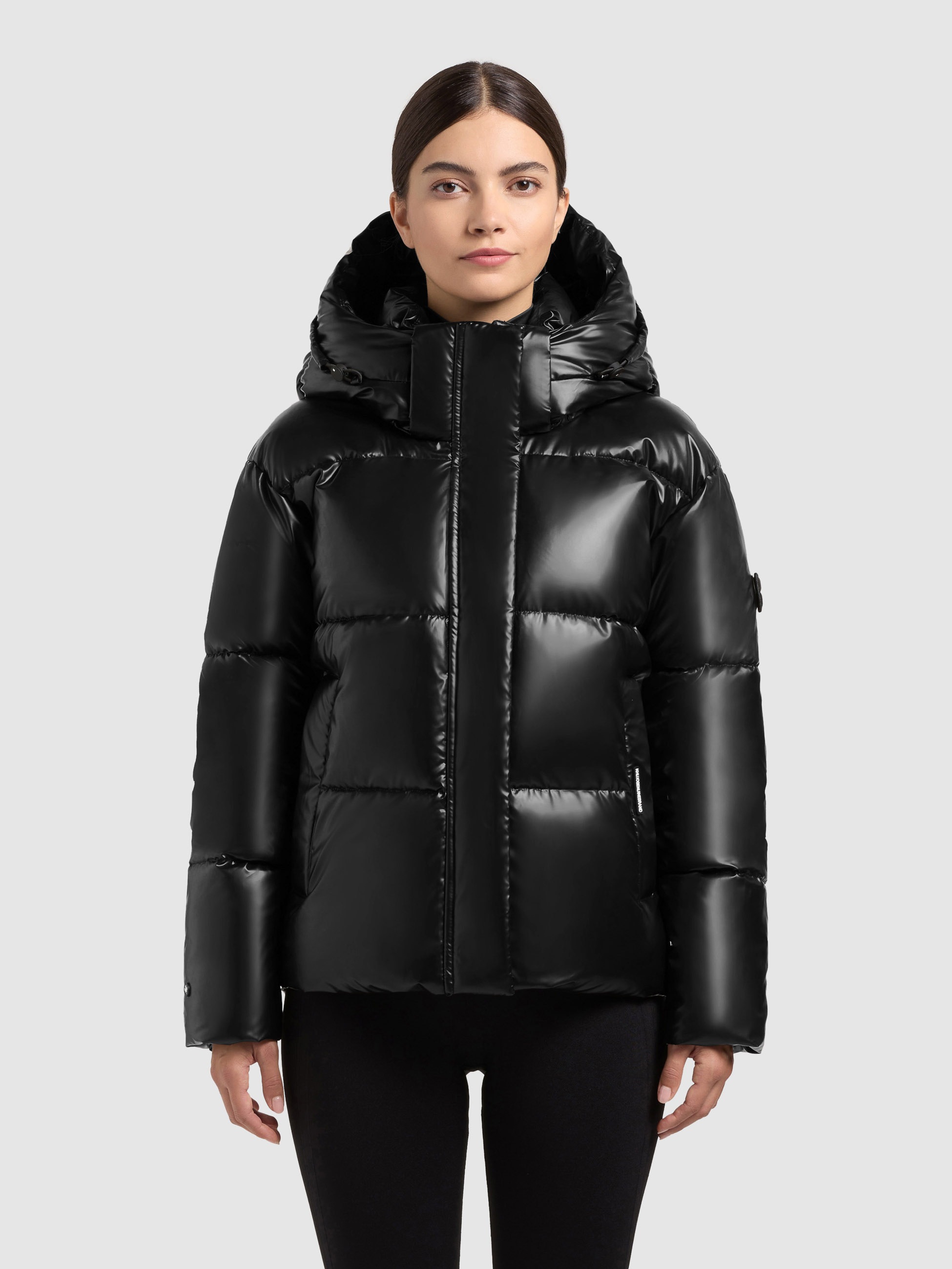 Image of khujo Steppjacke "DEVINA2 SHINY" mit Kapuze abnehmbare Kapuze, Windschutzblende mit Magnetverschluss