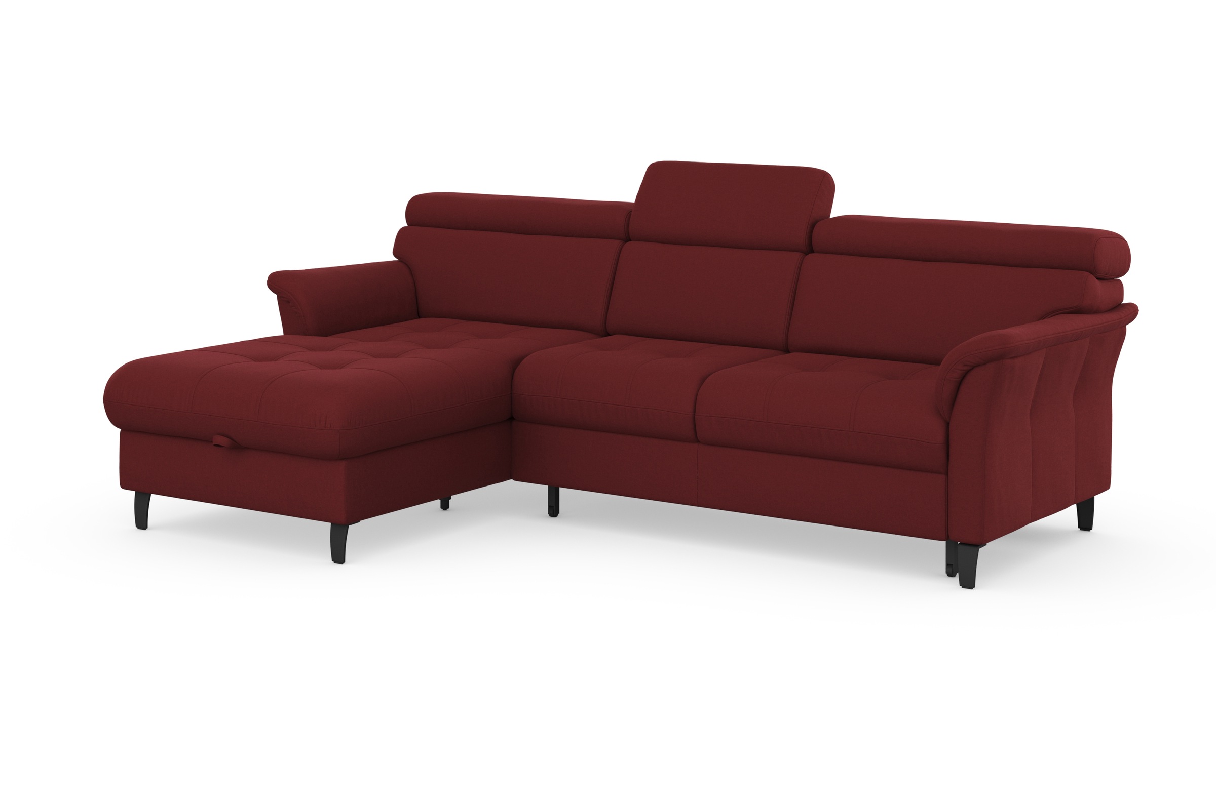 sit&more Ecksofa »Marano L-Form«, inklusive Kopfteilverstellung, wahlweise mit Bettfunktion, Bettkasten