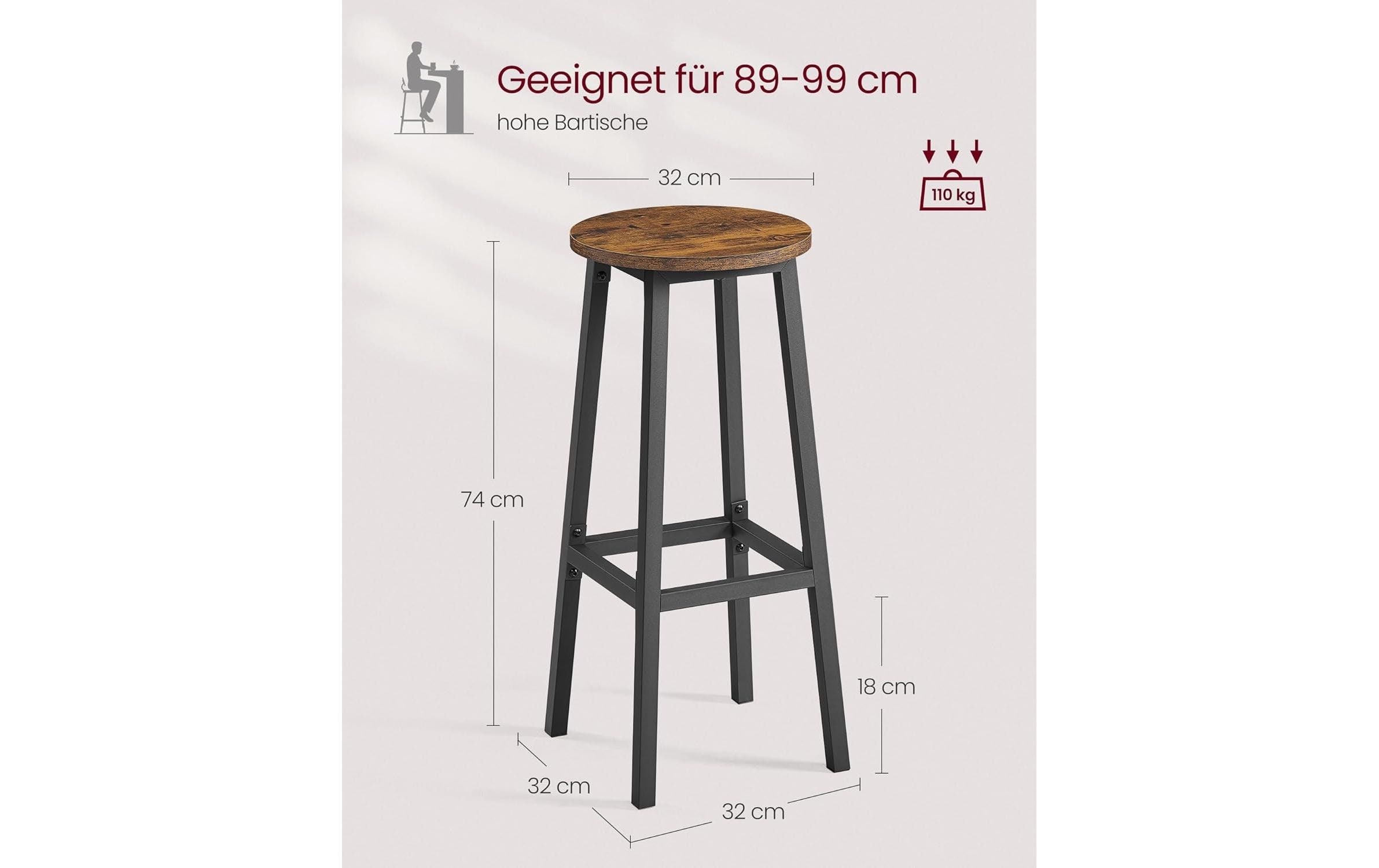 VASAGLE Tabouret de bar »2er Set« 2 cuis tlg.
