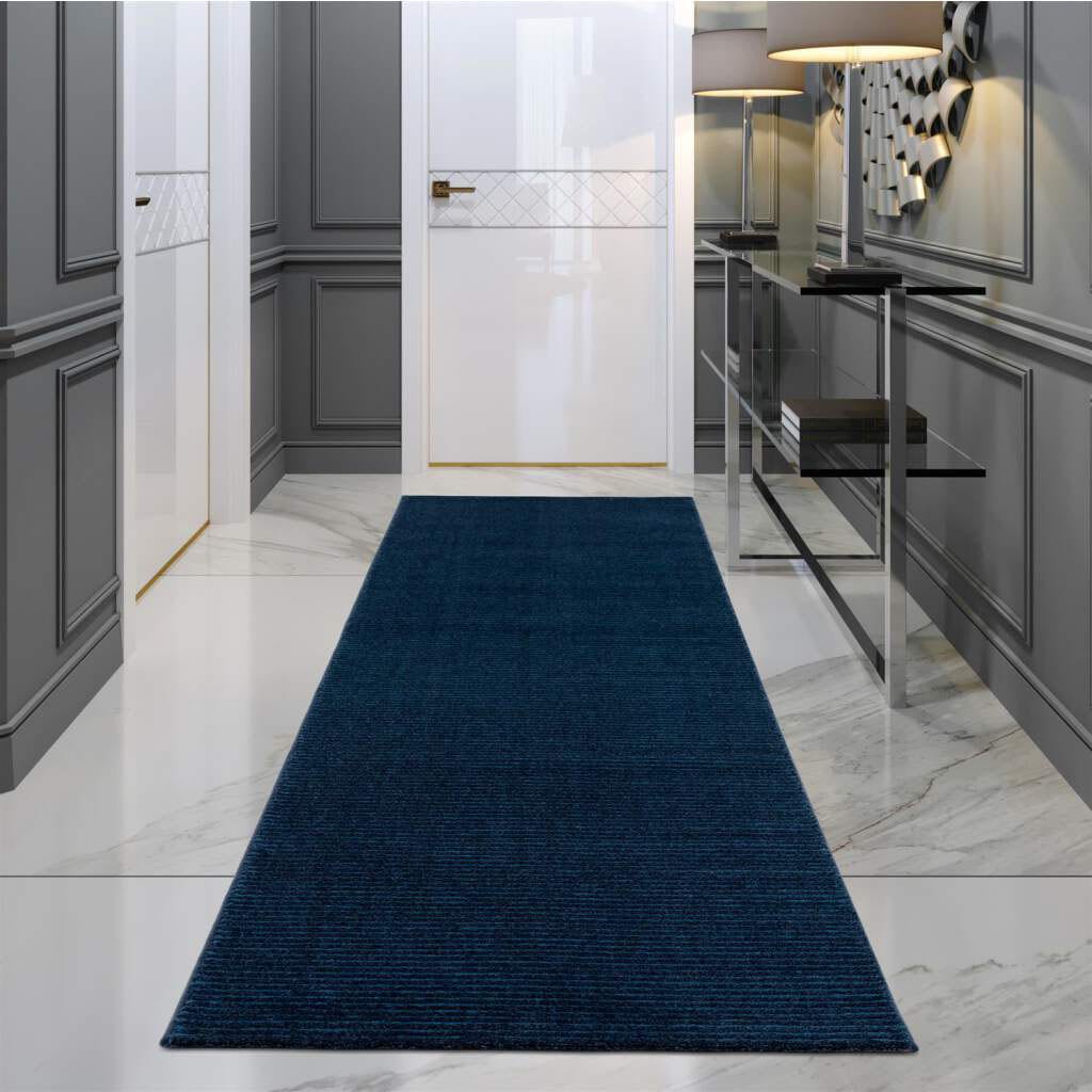 Carpet City Teppich »Friseé-Teppich  FANCY900« rechteckig 12 mm Höhe Läufer, Kurzflor, Einfarbig, 3D-Optik, Streifen Look, Wohnzimmer