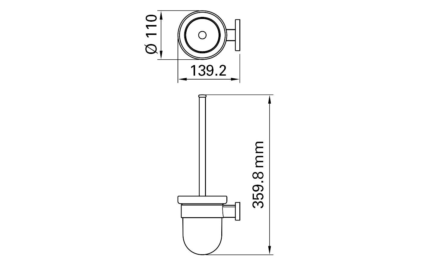 diaqua® WC-Garnitur »11 x 45548 x 35.6 cm verchromt«, aus Glas