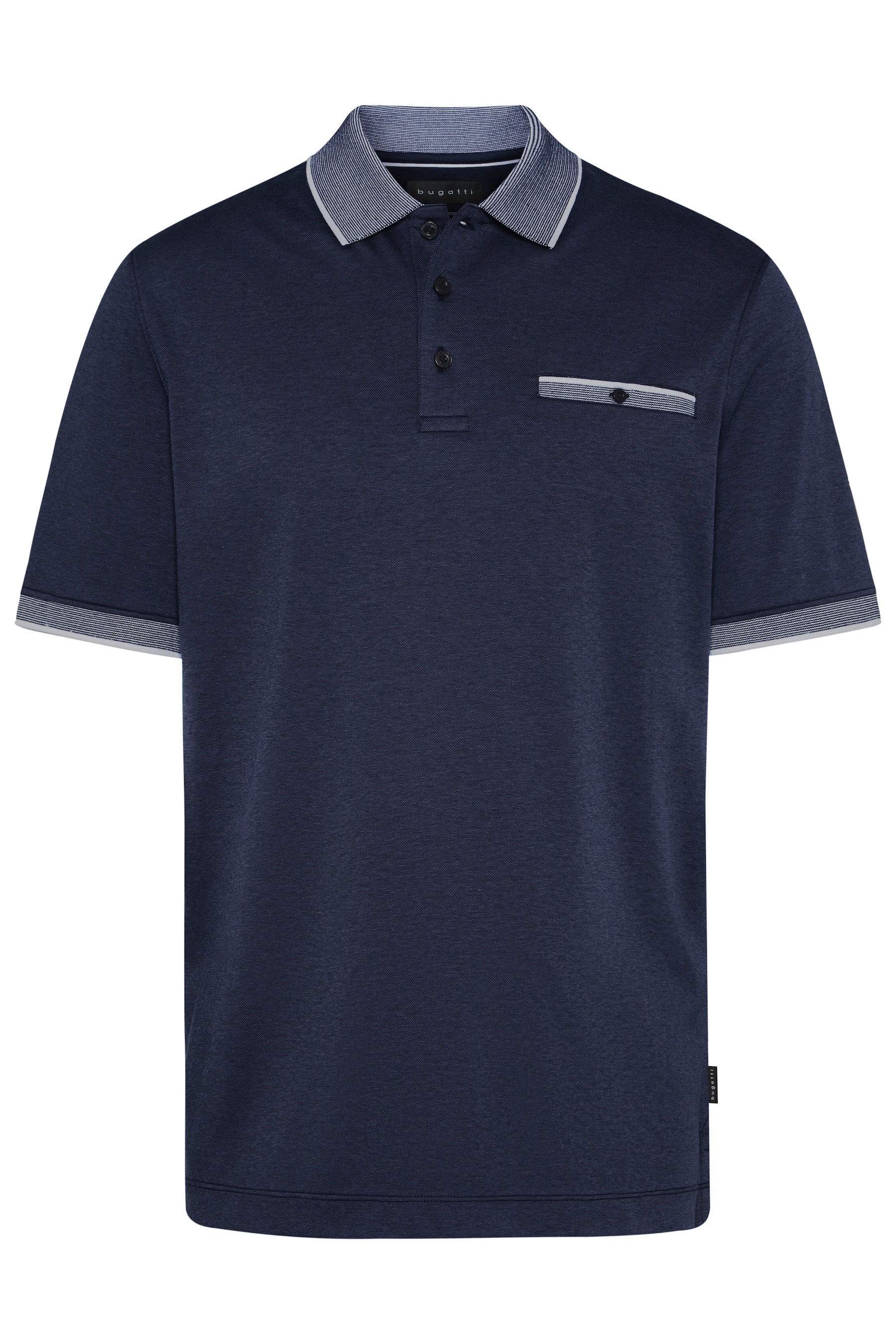 bugatti Poloshirt mit Kontraststreifen