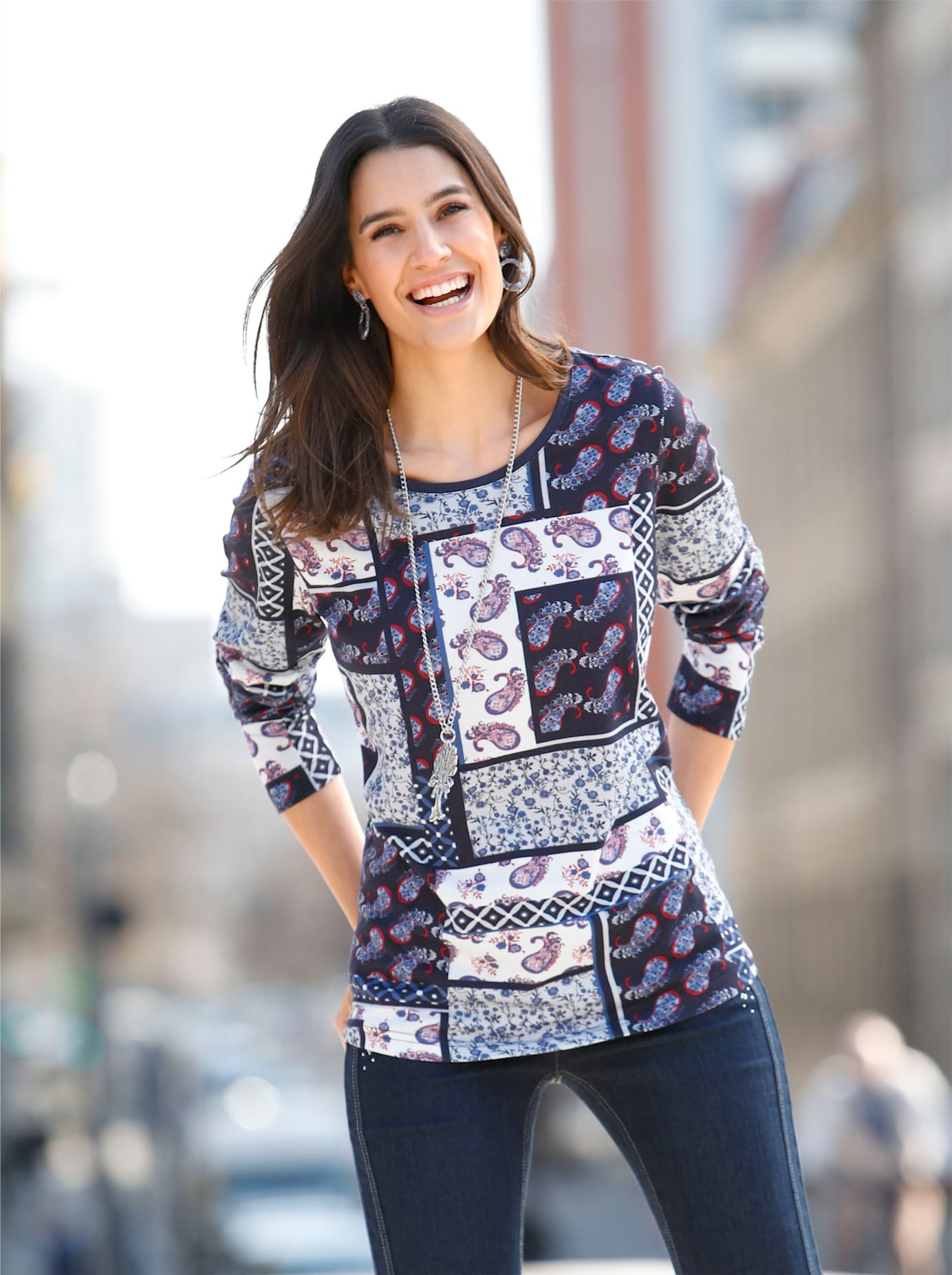 Inspirationen Langarmshirt »Shirt«, (1 tlg.)