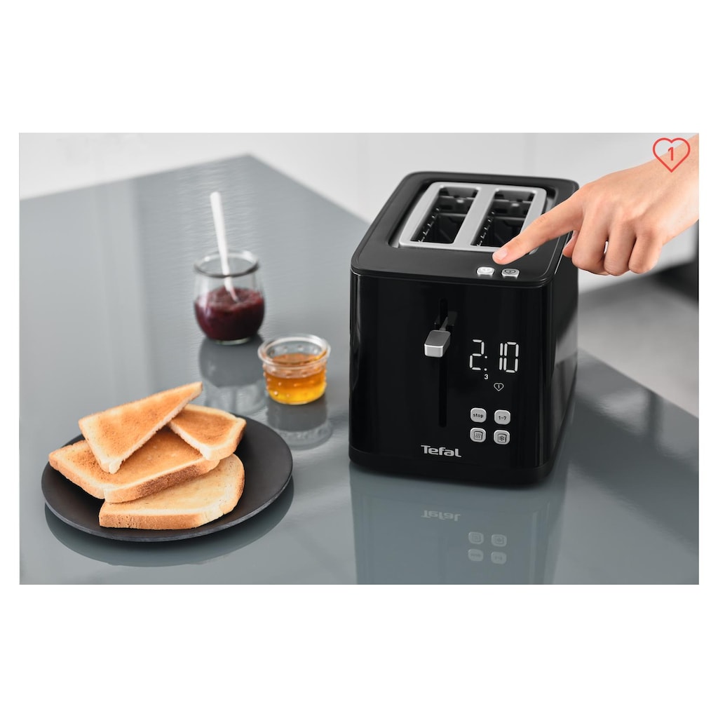 Tefal Toaster »Smart'n Light Schwarz«, für 2 Scheiben, 850 W